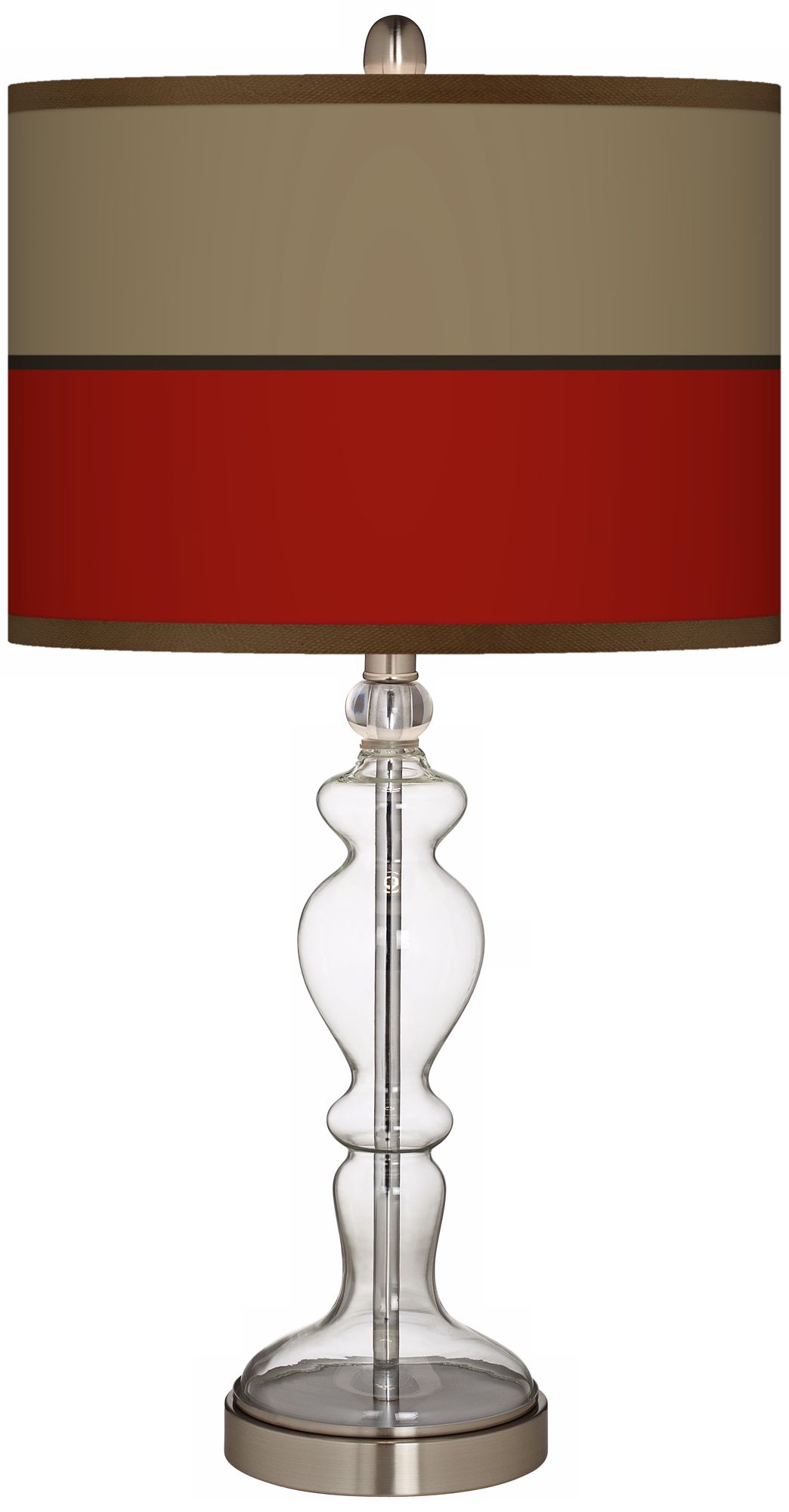 Empire Red Giclee Apothecary Clear Glass Table Lamp
