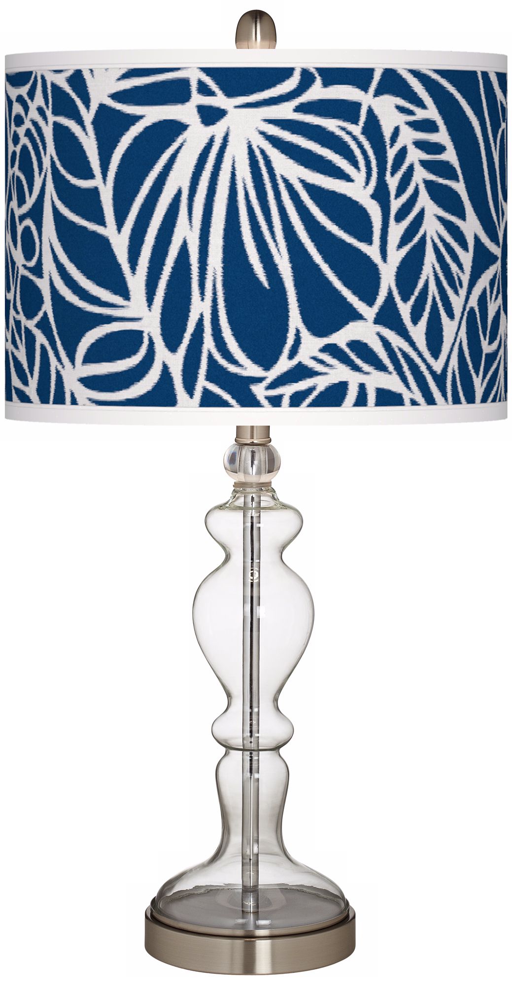 Jungle Rain Giclee Apothecary Clear Glass Table Lamp