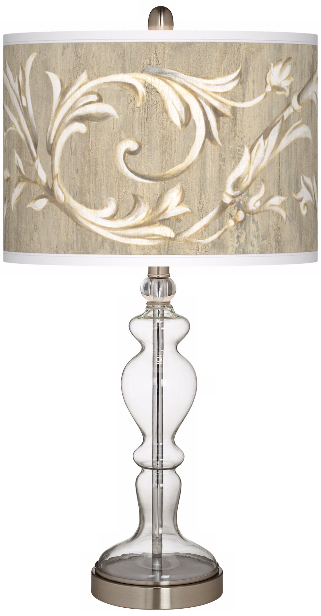 Laurel Court Giclee Apothecary Clear Glass Table Lamp