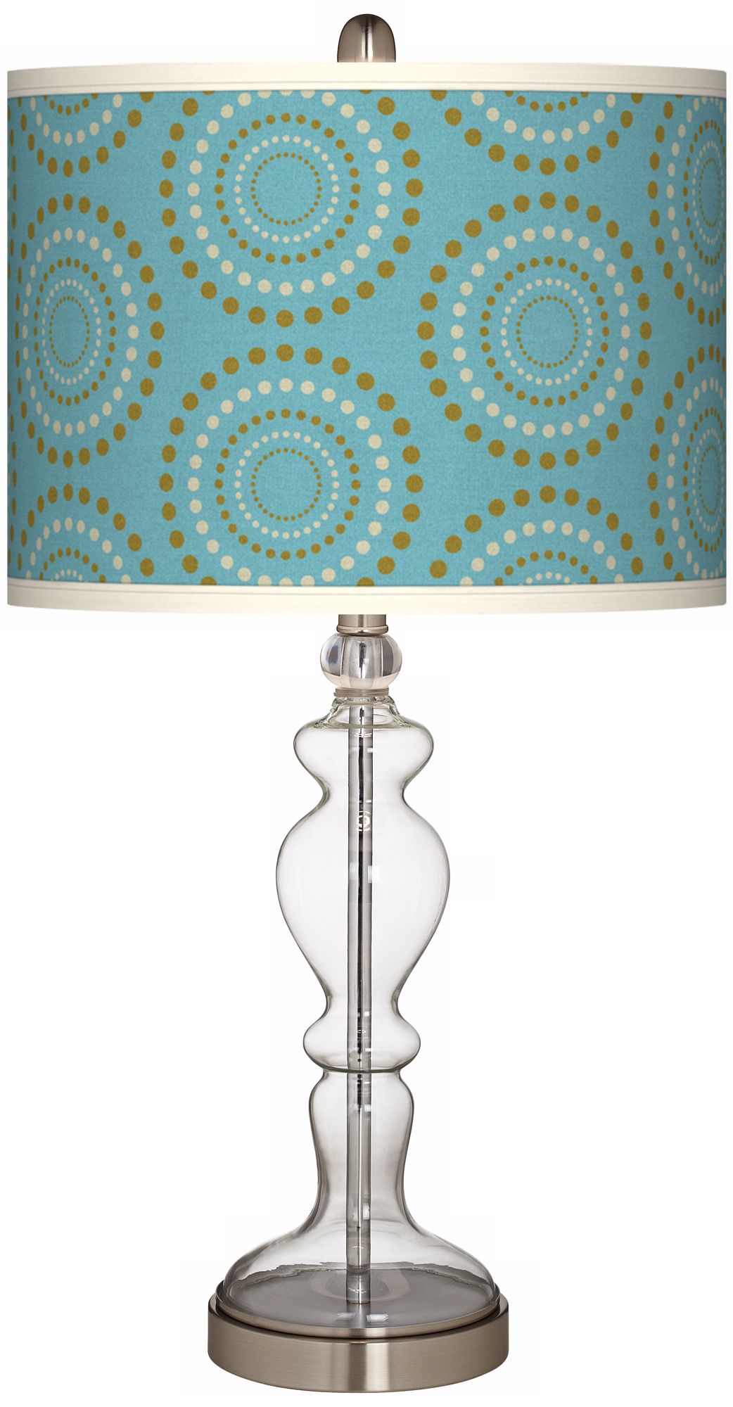 Blue Calliope Linen Apothecary Clear Glass Table Lamp