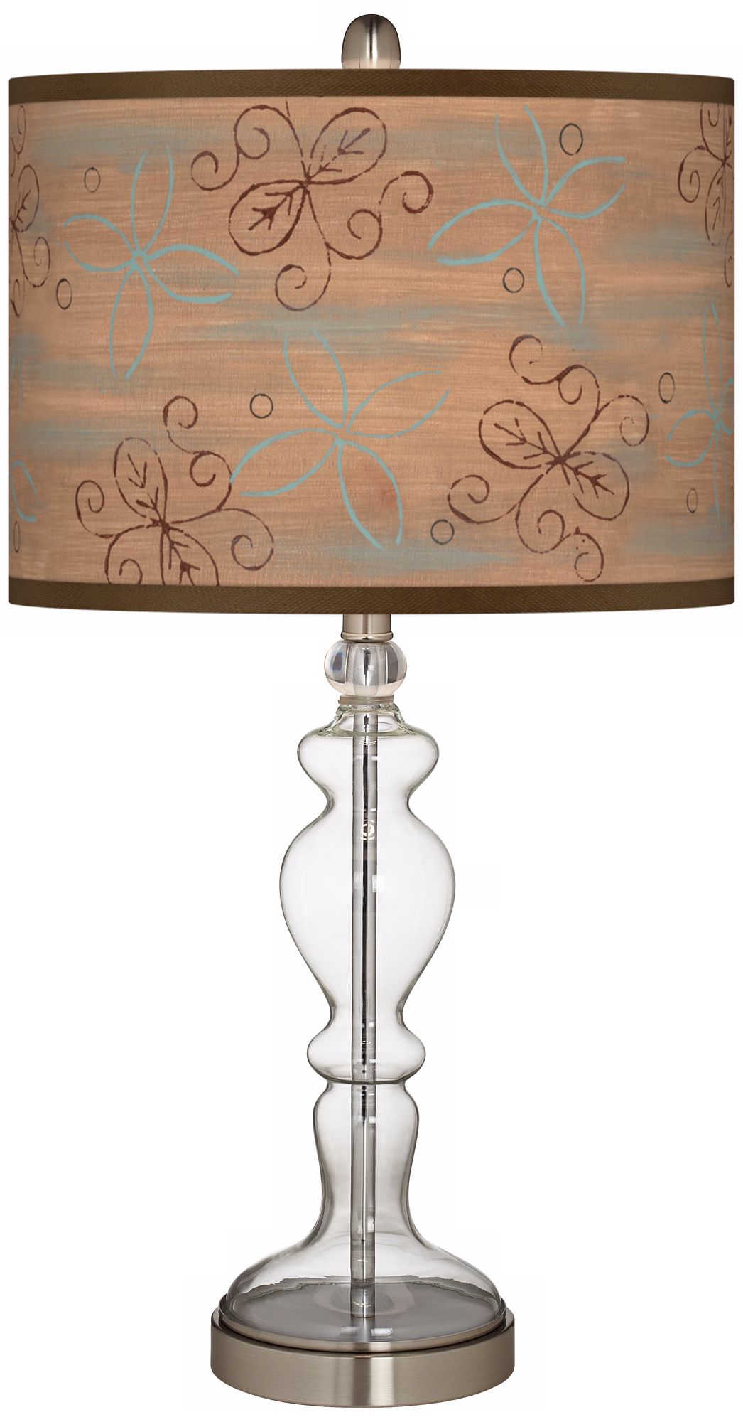 Cedar Lake Giclee Apothecary Clear Glass Table Lamp