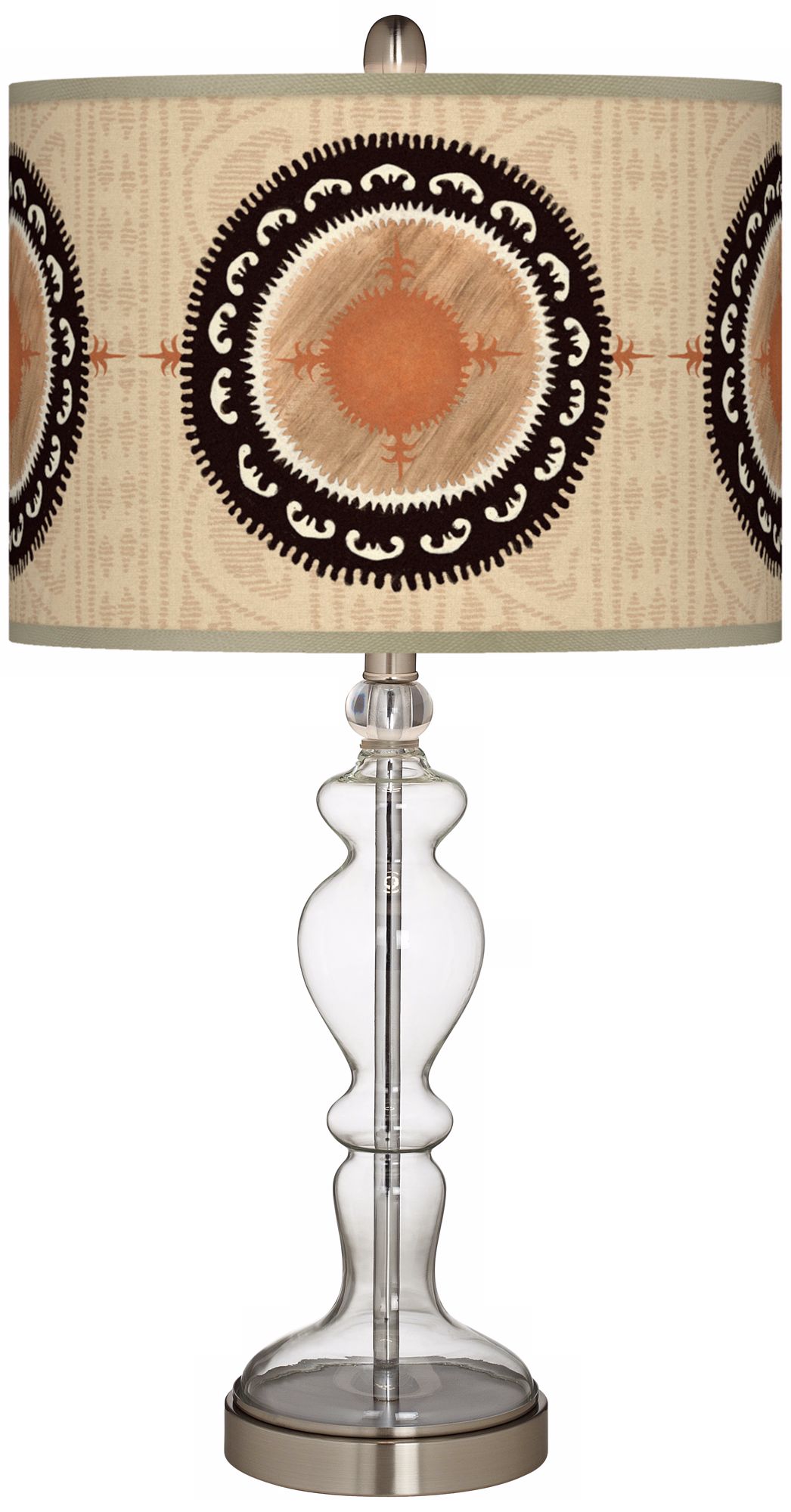 Travelers Compass Apothecary Clear Glass Table Lamp