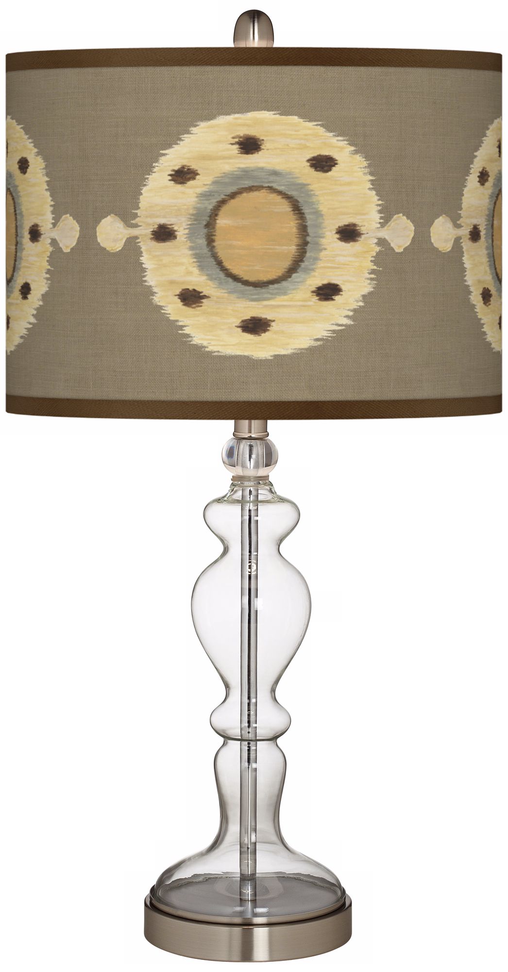 Desert Compass Giclee Apothecary Clear Glass Table Lamp