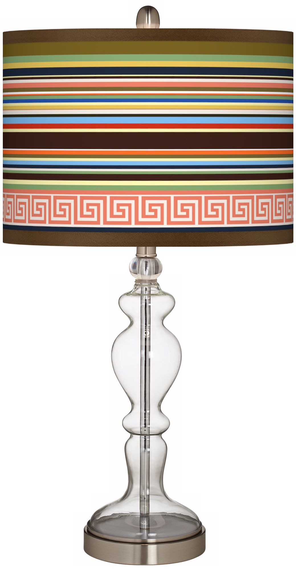 Island Party Time Apothecary Clear Glass Table Lamp