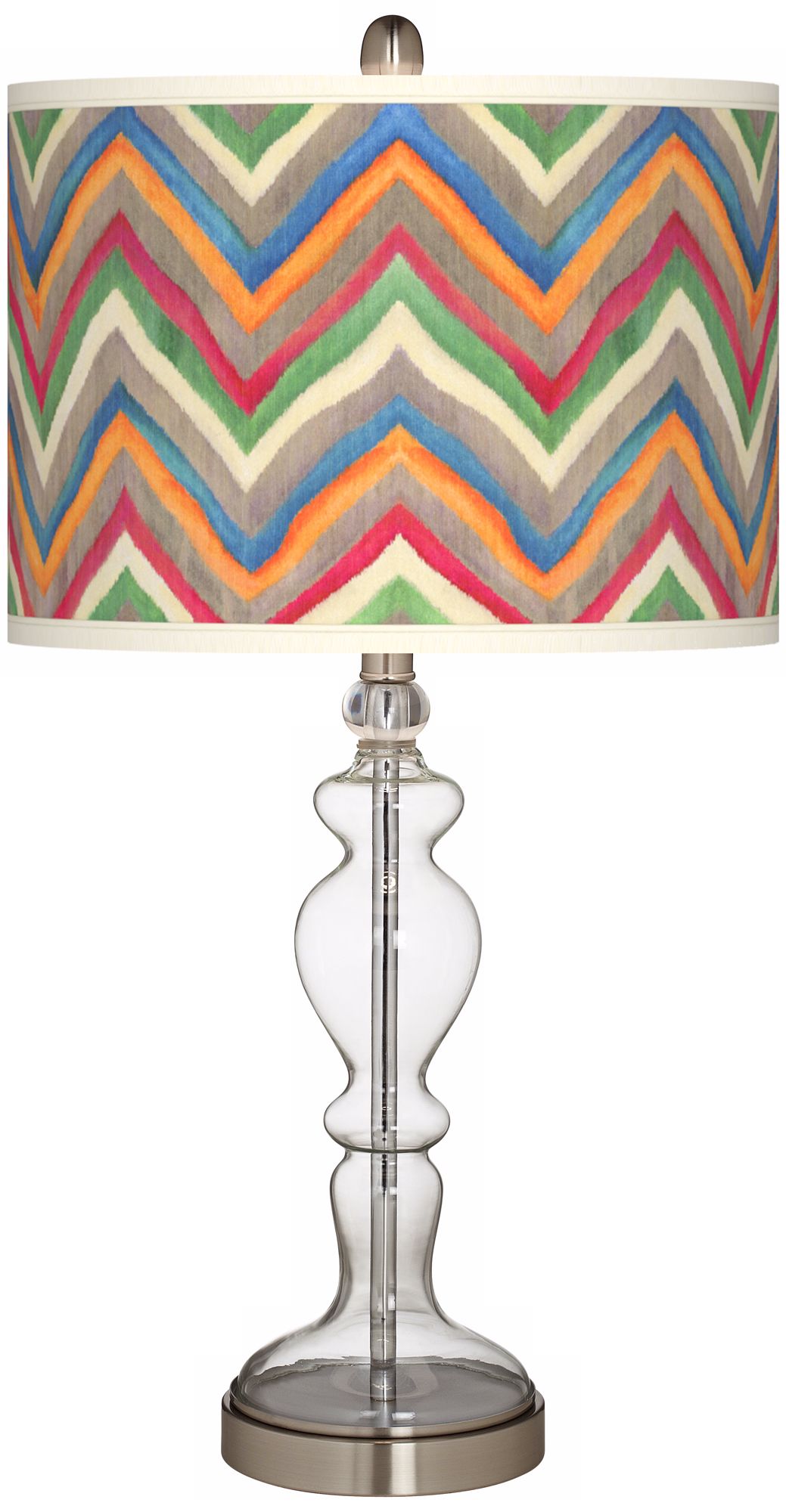 Canyon Weaves Giclee Apothecary Clear Glass Table Lamp