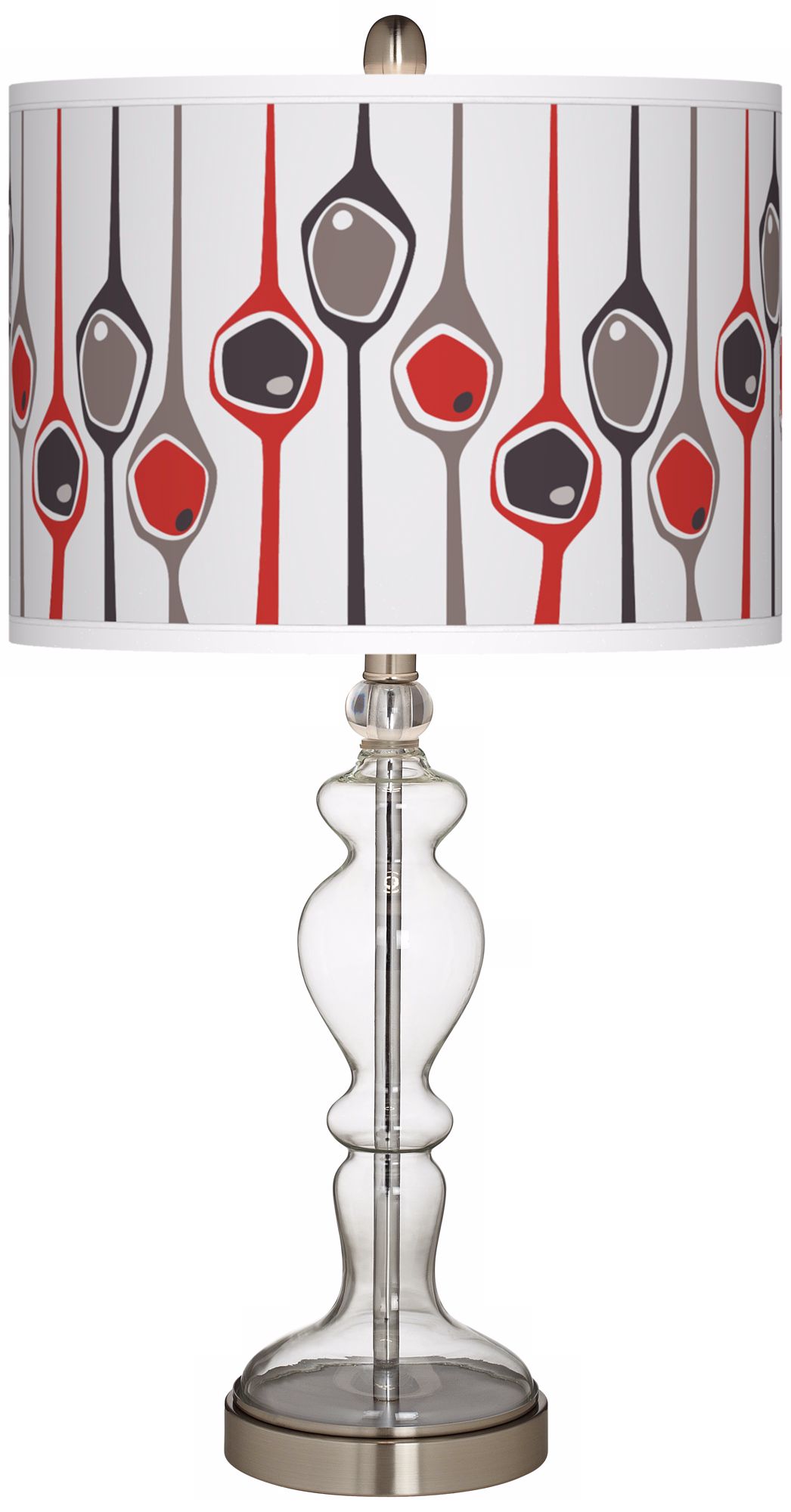 Shutter Giclee Apothecary Clear Glass Table Lamp