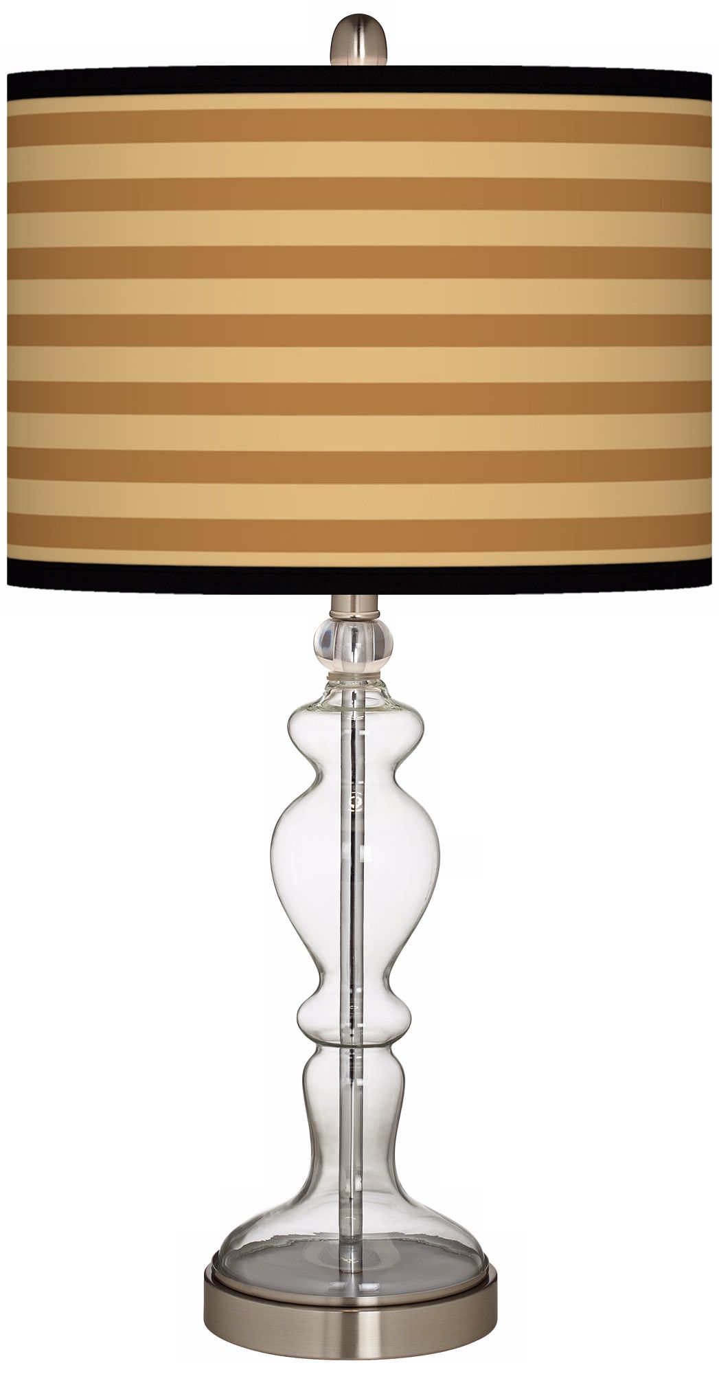 Butterscotch Parallels Apothecary Clear Glass Table Lamp