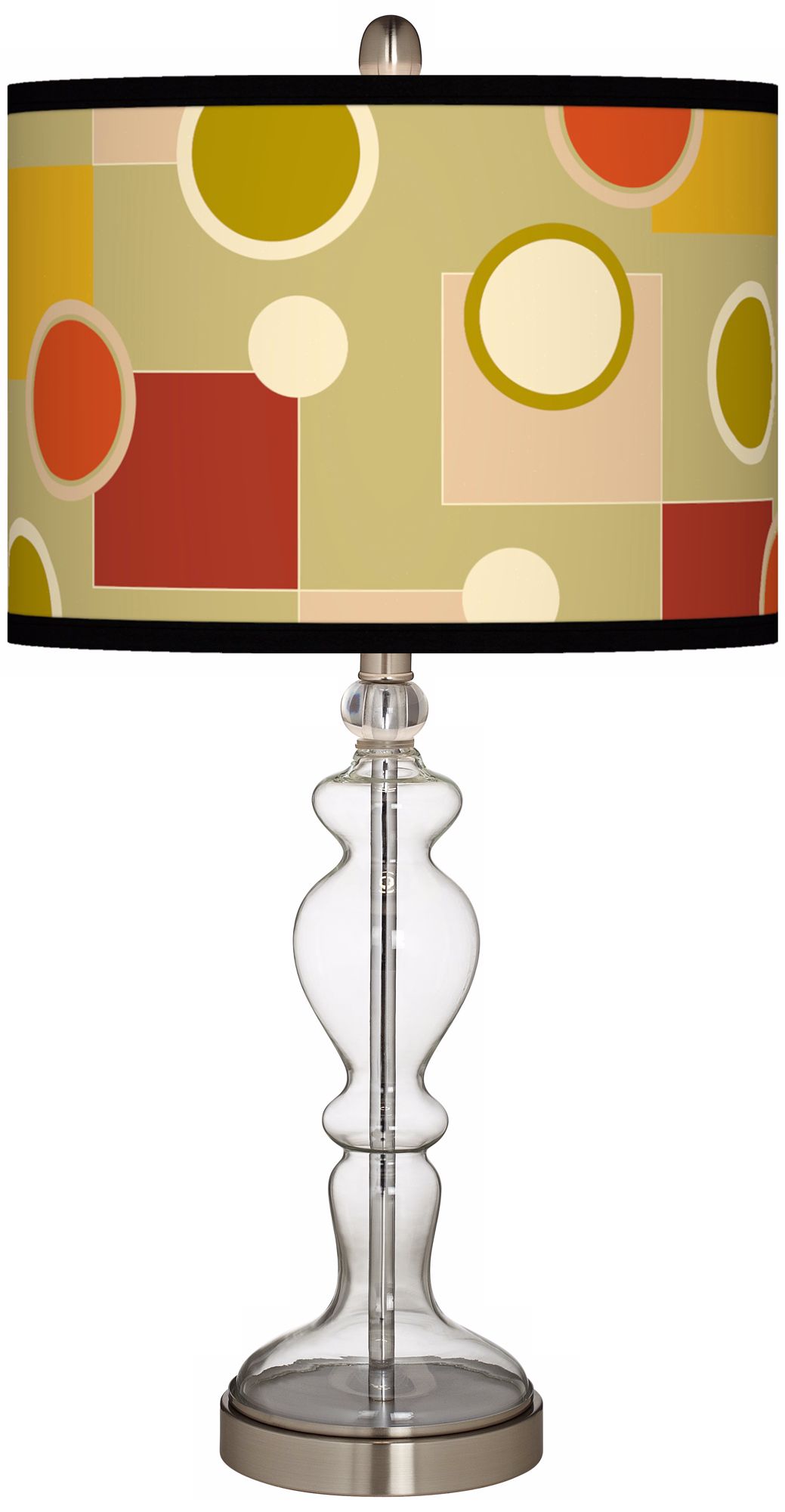 Retro Citrus Medley Apothecary Clear Glass Table Lamp