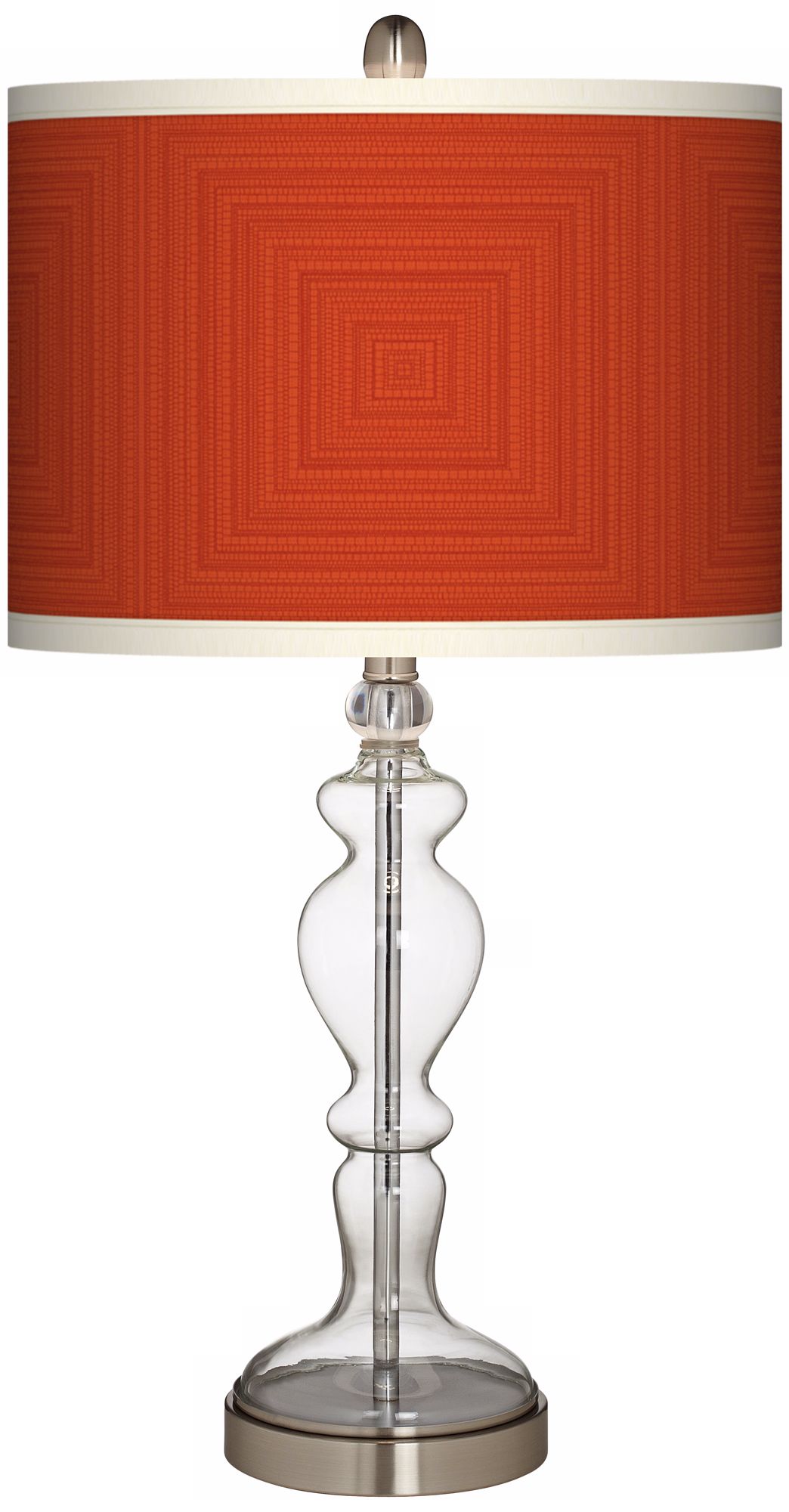 Stacy Garcia Crackled Square Coral Apothecary Table Lamp