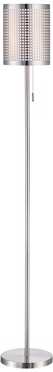 Lite Source Braxton Polished Steel Floor Lamp
