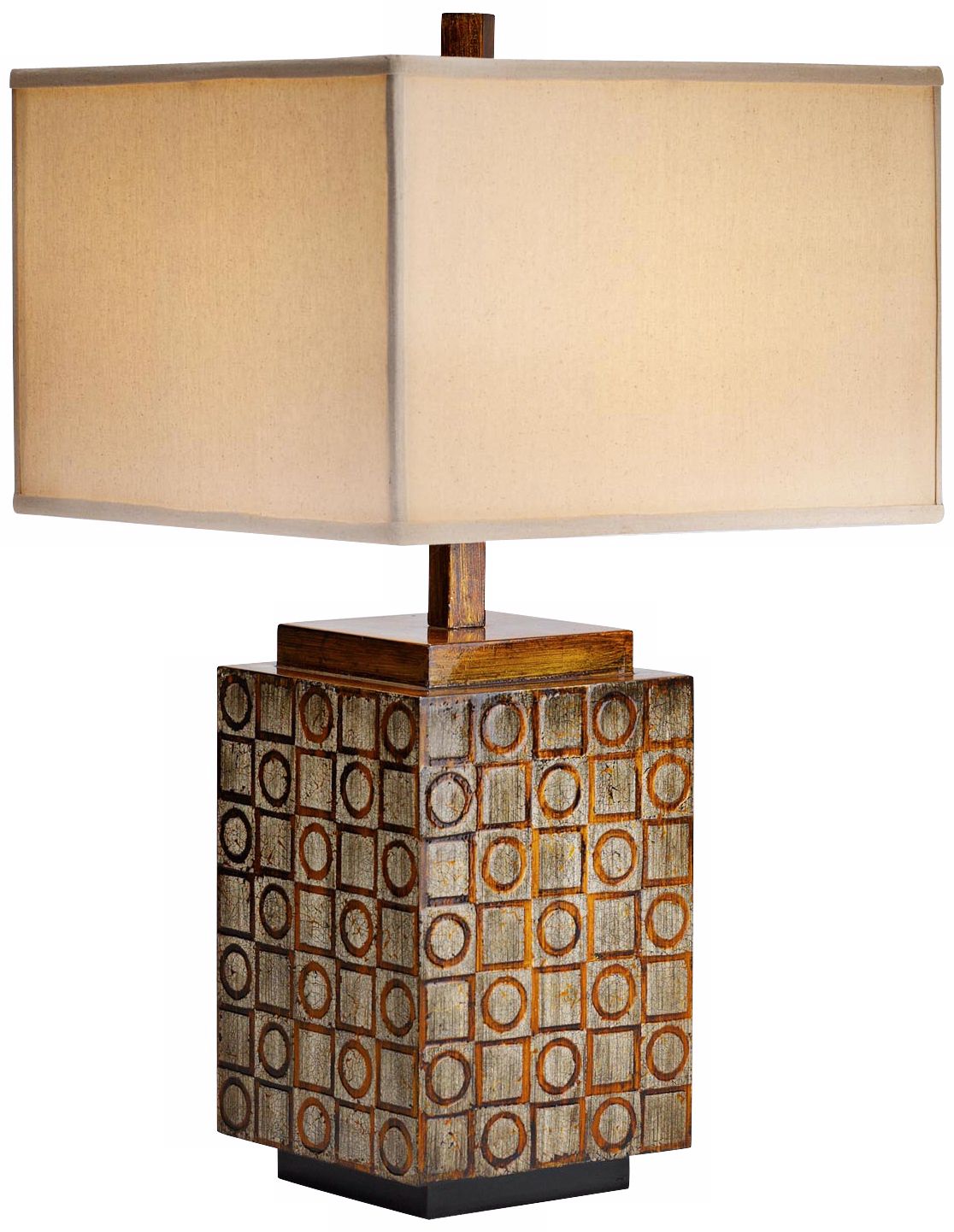 Raschella Hand-Carved Wood Table Lamp