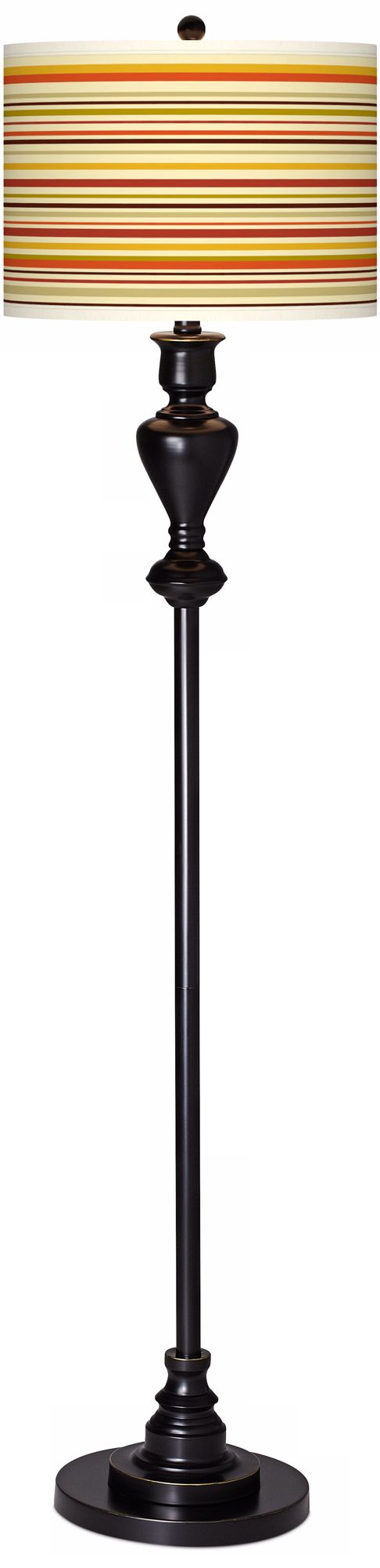 Stacy Garcia Lemongrass Stripe Giclee Glow Bronze Floor Lamp