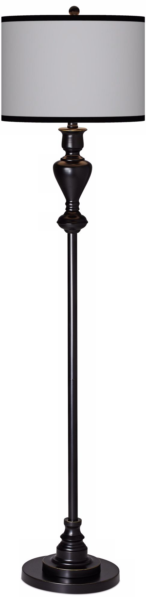 All Silver Giclee Glow Black Bronze Floor Lamp