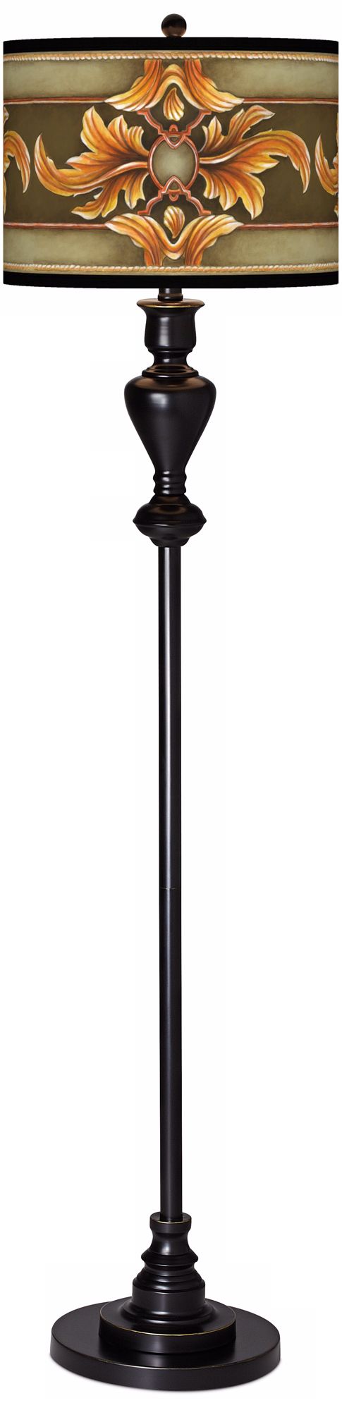 Etruscan Sunset Giclee Glow Black Bronze Floor Lamp
