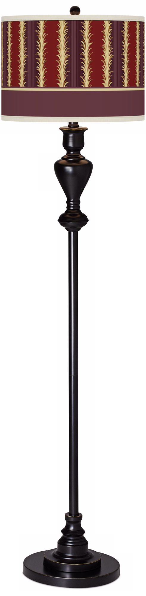Stacy Garcia Lexington Stripe Cinnamon Glow Bronze Floor Lamp