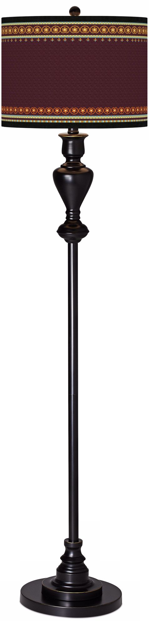 Stacy Garcia Ebro Garnet Giclee Glow Black Bronze Floor Lamp