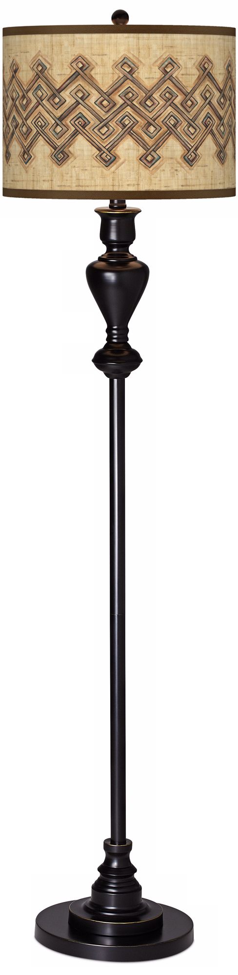 Corinthia Giclee Glow Black Bronze Floor Lamp
