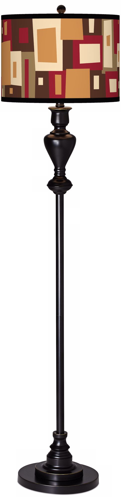 Earth Palette Giclee Glow Black Bronze Floor Lamp