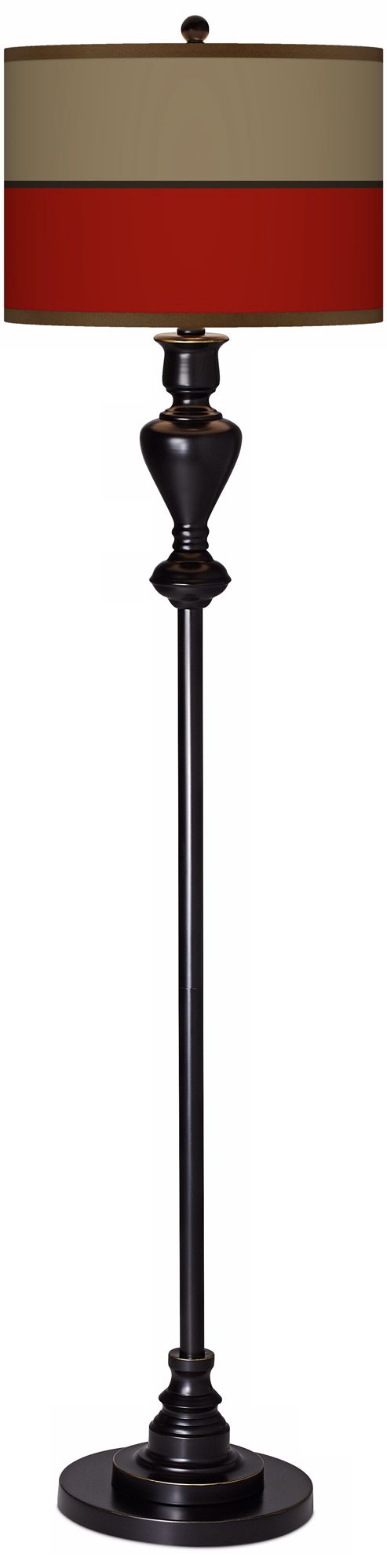 Empire Red Giclee Glow Black Bronze Floor Lamp