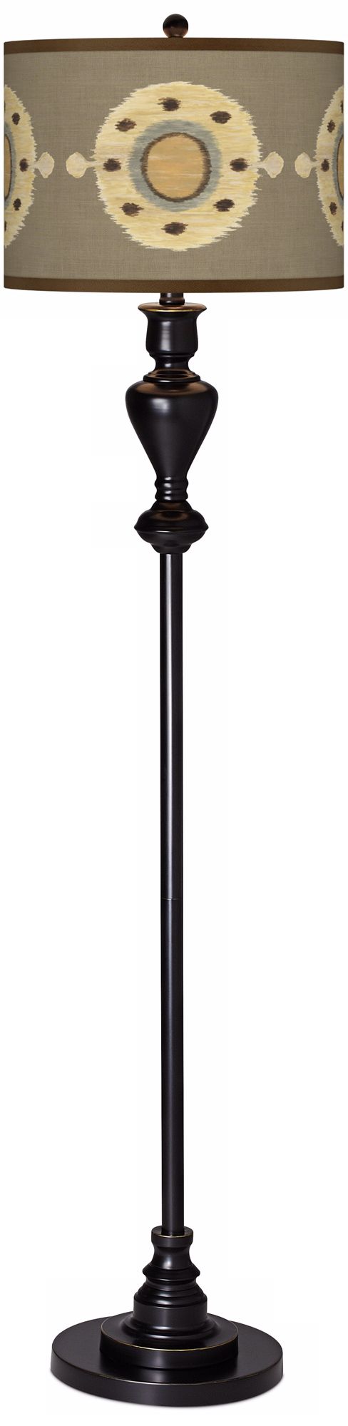 Desert Compass Giclee Glow Black Bronze Floor Lamp