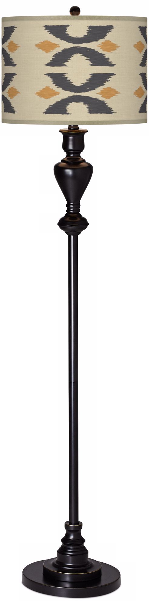 Los Lunas Giclee Glow Black Bronze Floor Lamp