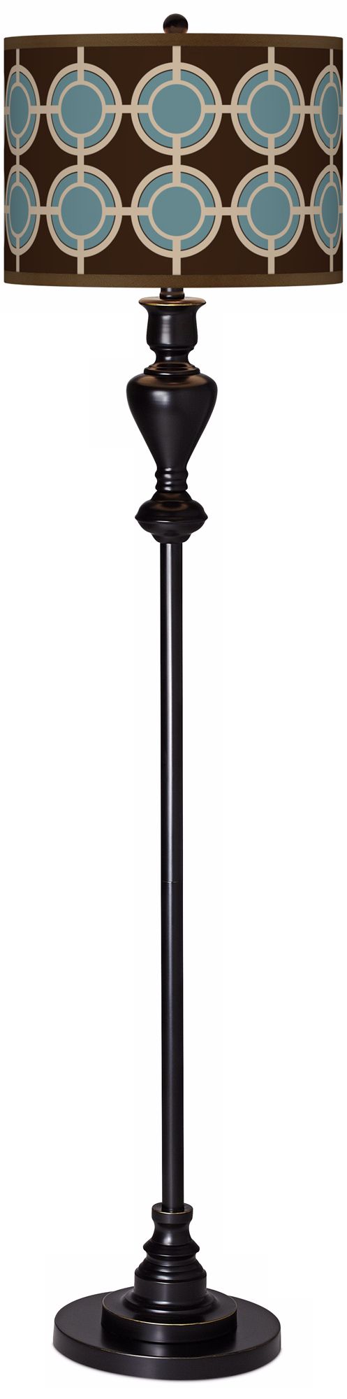 Stacy Garcia Porthole Giclee Glow Black Bronze Floor Lamp