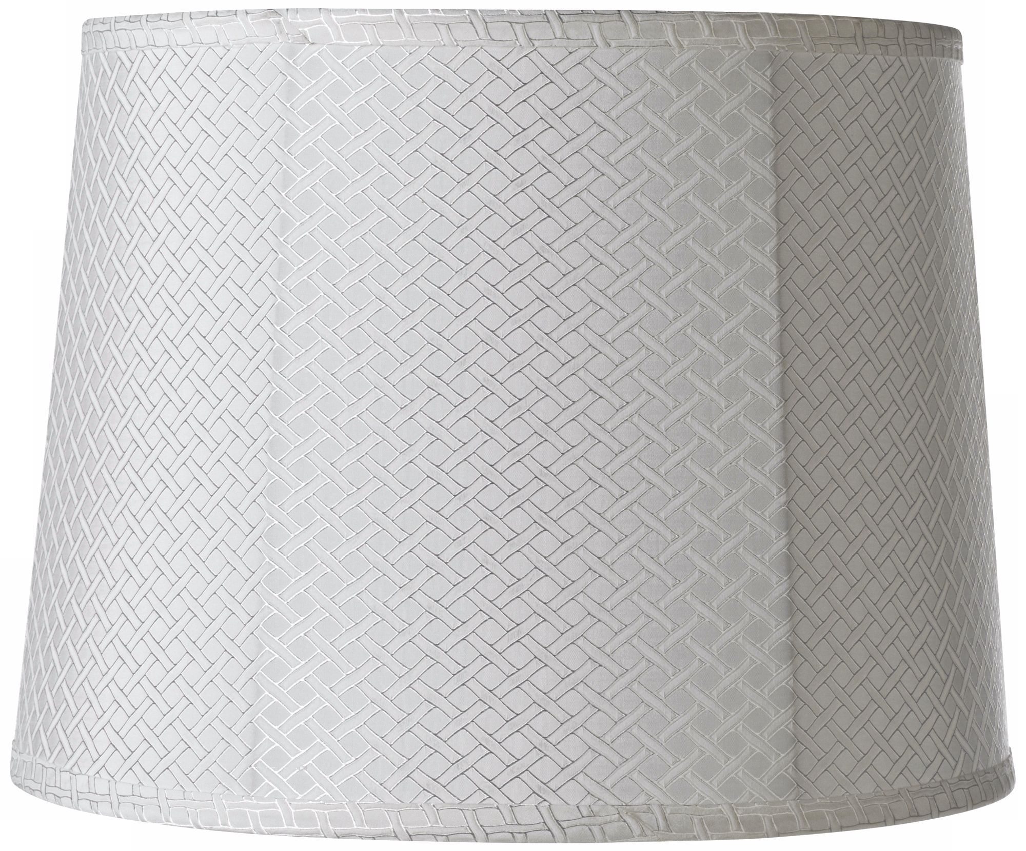 White Lattice Collection Drum Shade 14x16x12 (Spider)