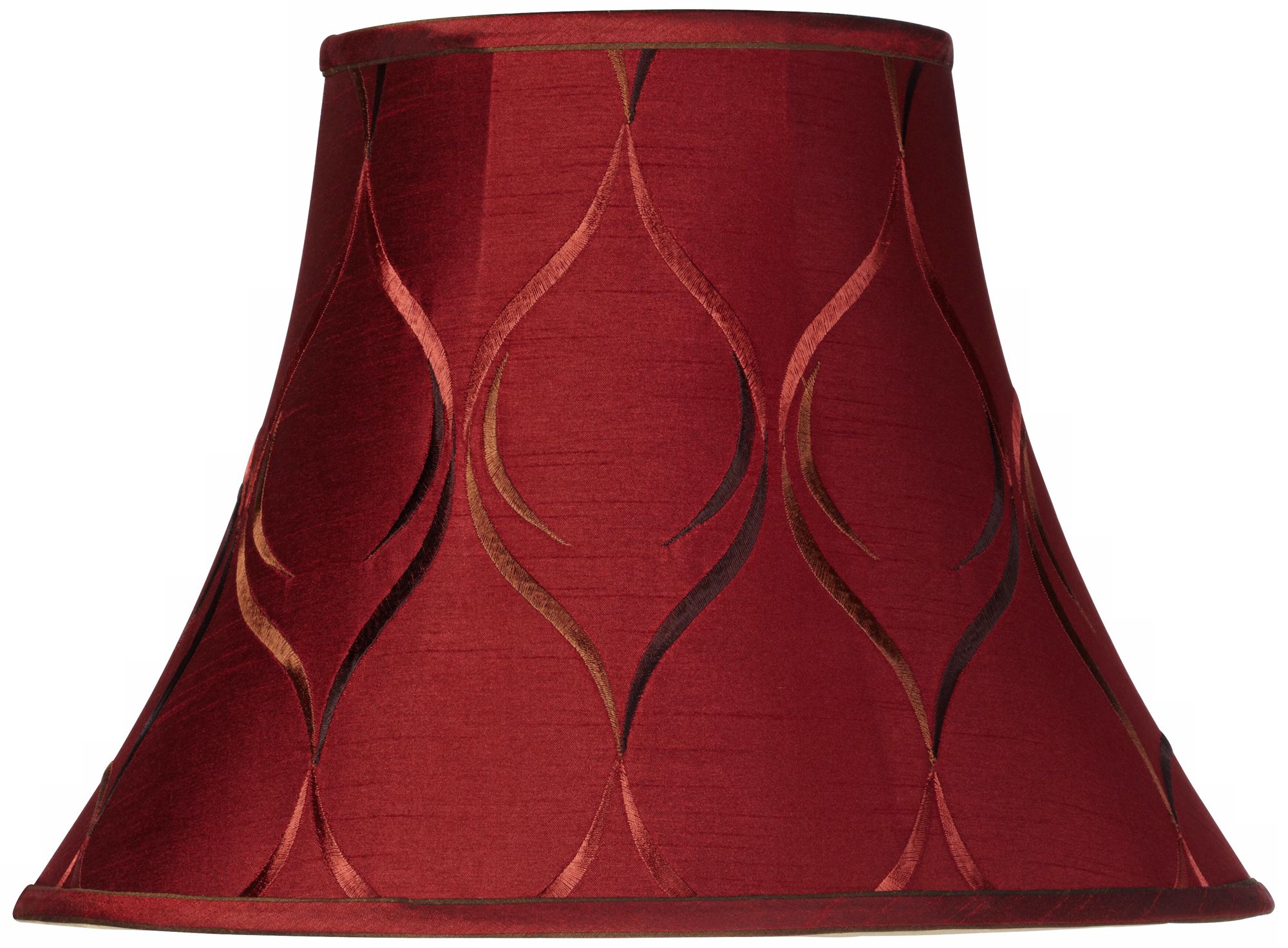 Merlot Embroidered Oval Bell Shade 6/8x11/16x12 (Spider)
