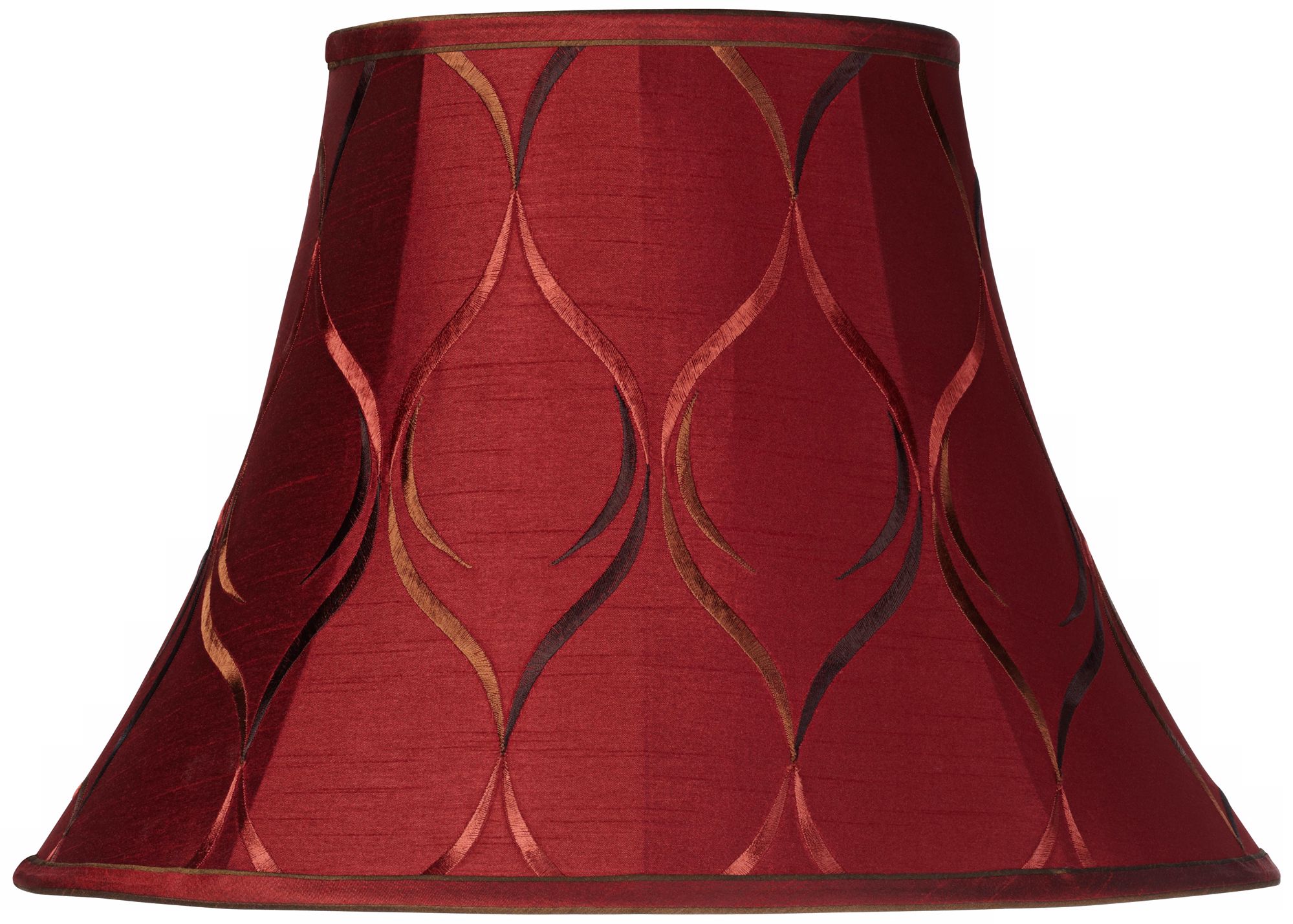 Merlot Embroidered Oval Bell Shade 7/9x13/18x13 (Spider)