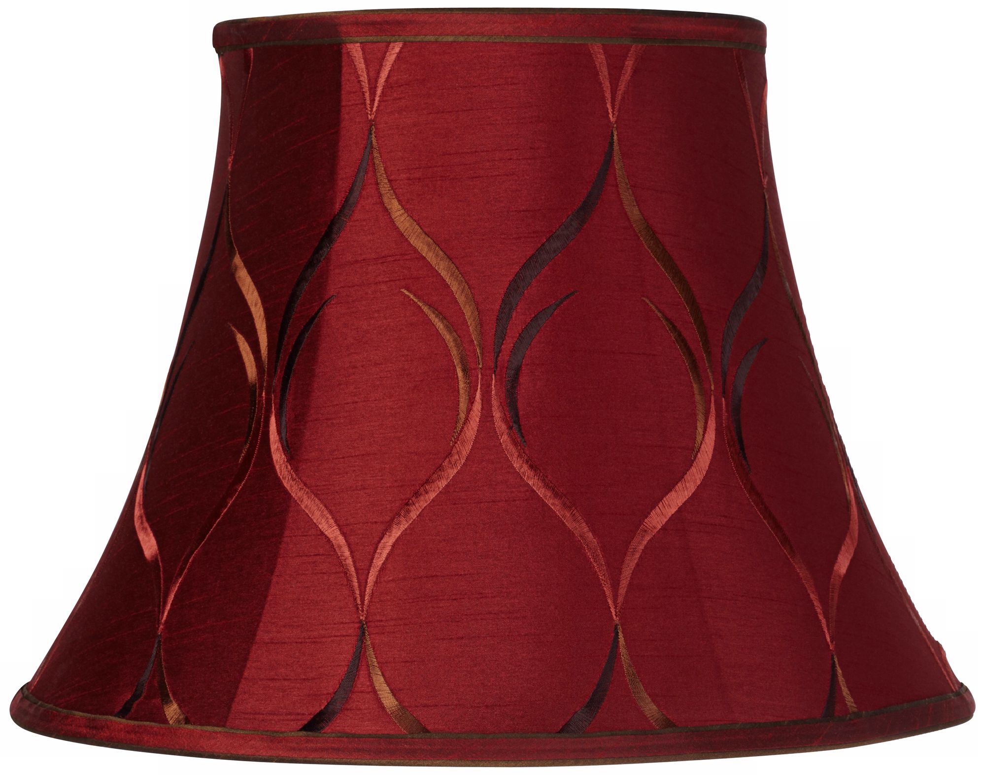 Merlot Embroidered Bell Shade 9x16x12 (Spider)