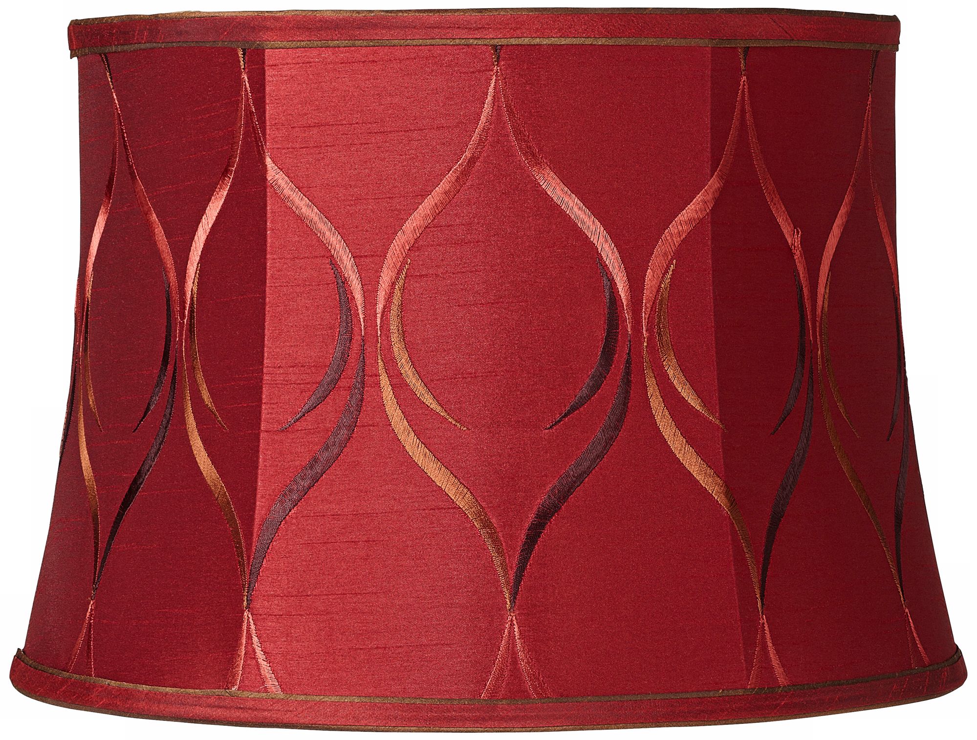 Merlot Embroidered Drum Lamp Shade 13x15x10.5 (Spider)