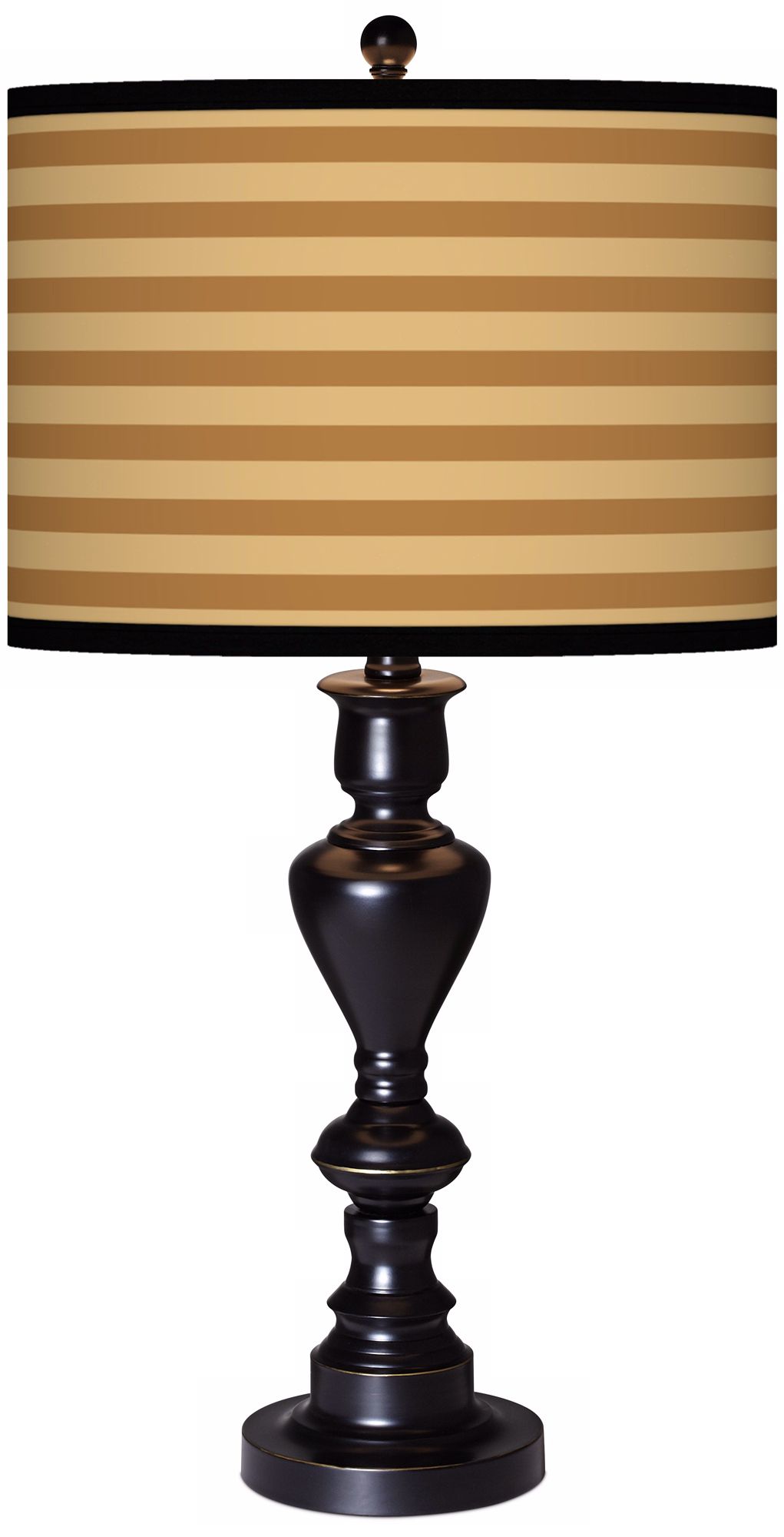 Butterscotch Parallels Giclee Glow Black Bronze Table Lamp