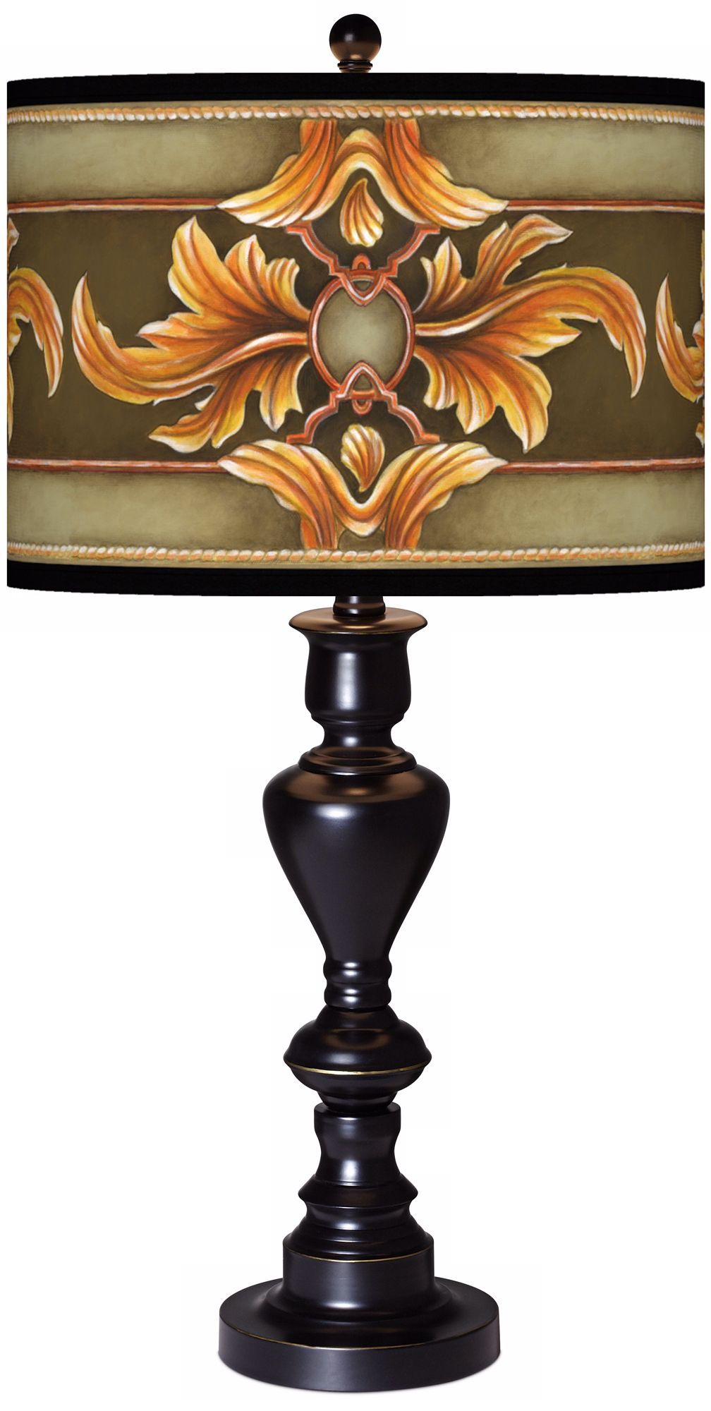 Etruscan Sunset Giclee Glow Black Bronze Table Lamp