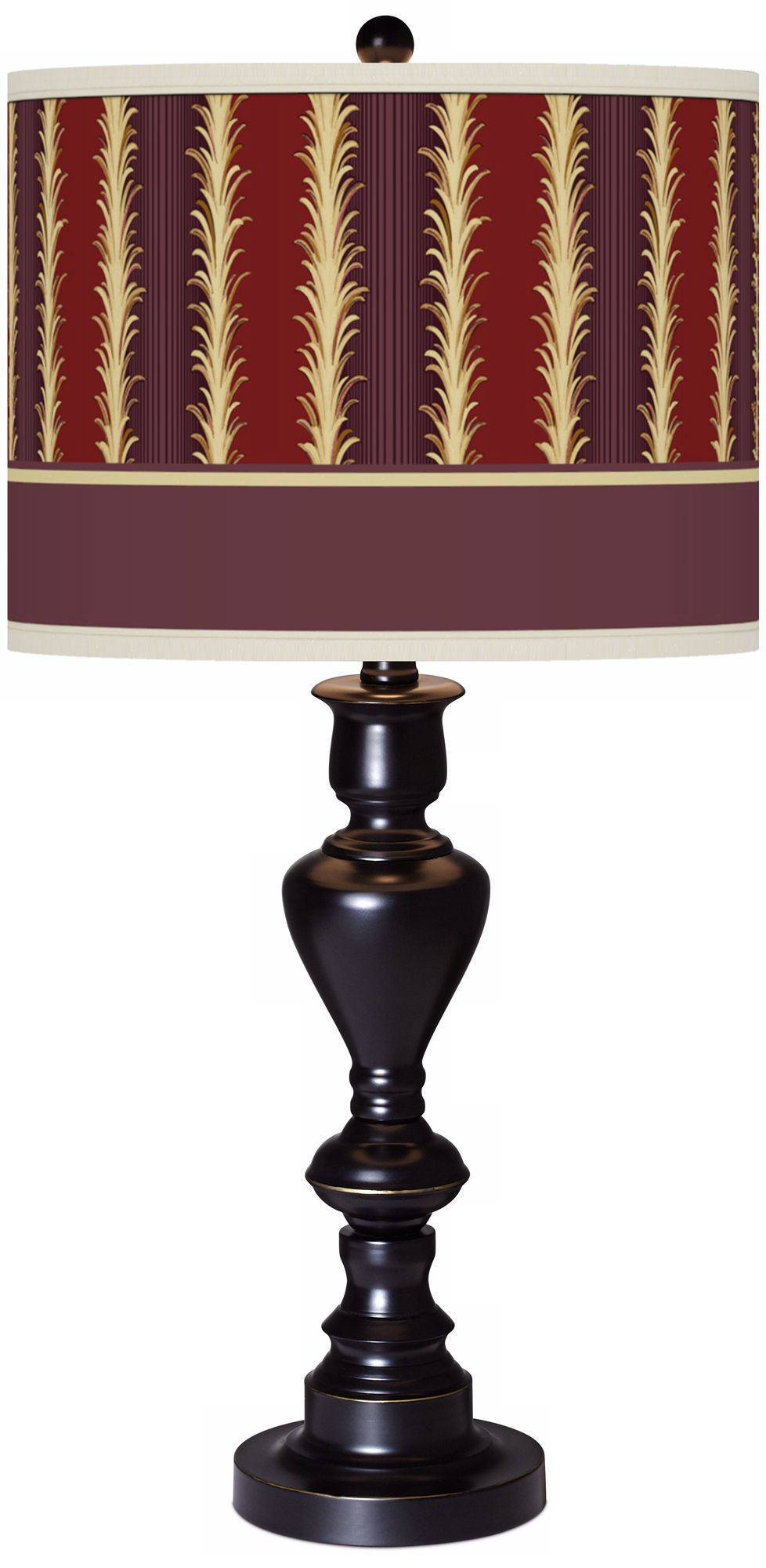 Stacy Garcia Lexington Stripe Cinnamon Black Bronze Table Lamp