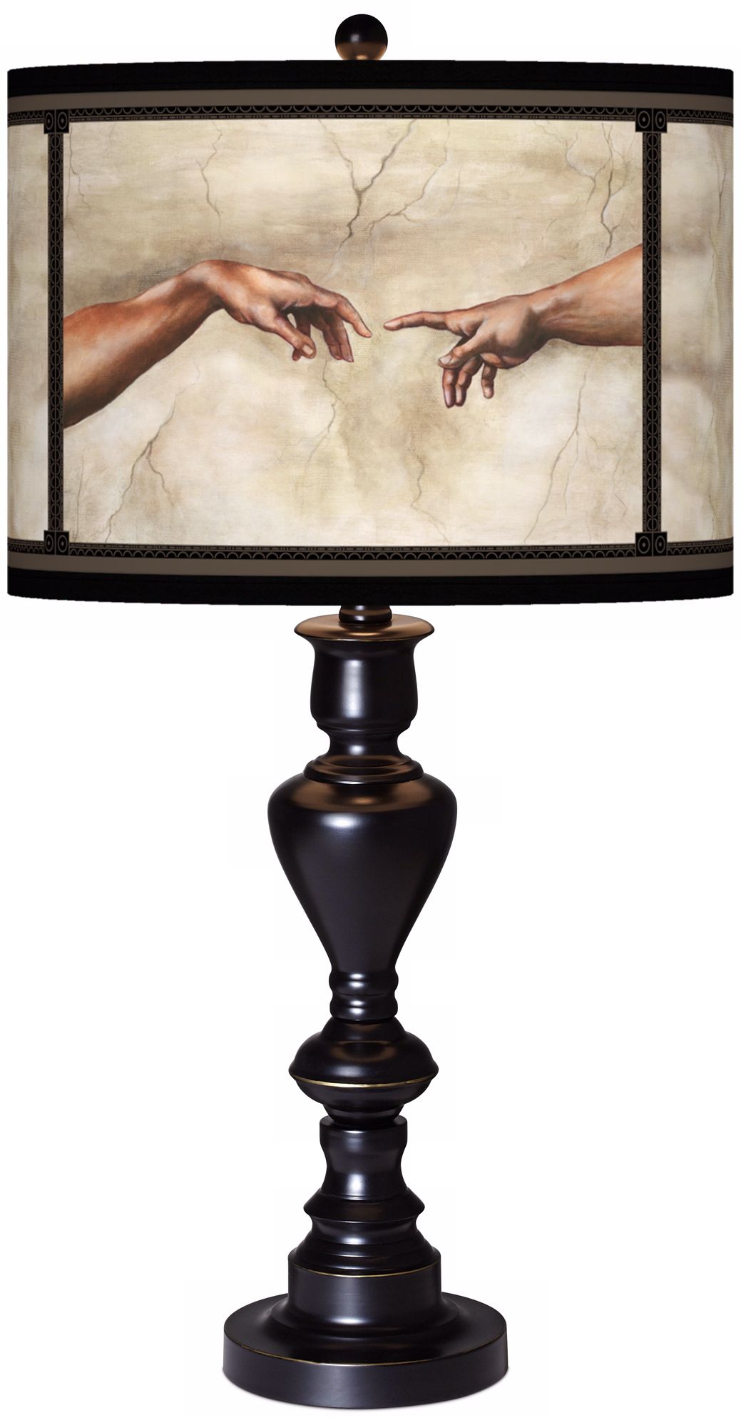 Genesis Giclee Glow Black Bronze Table Lamp