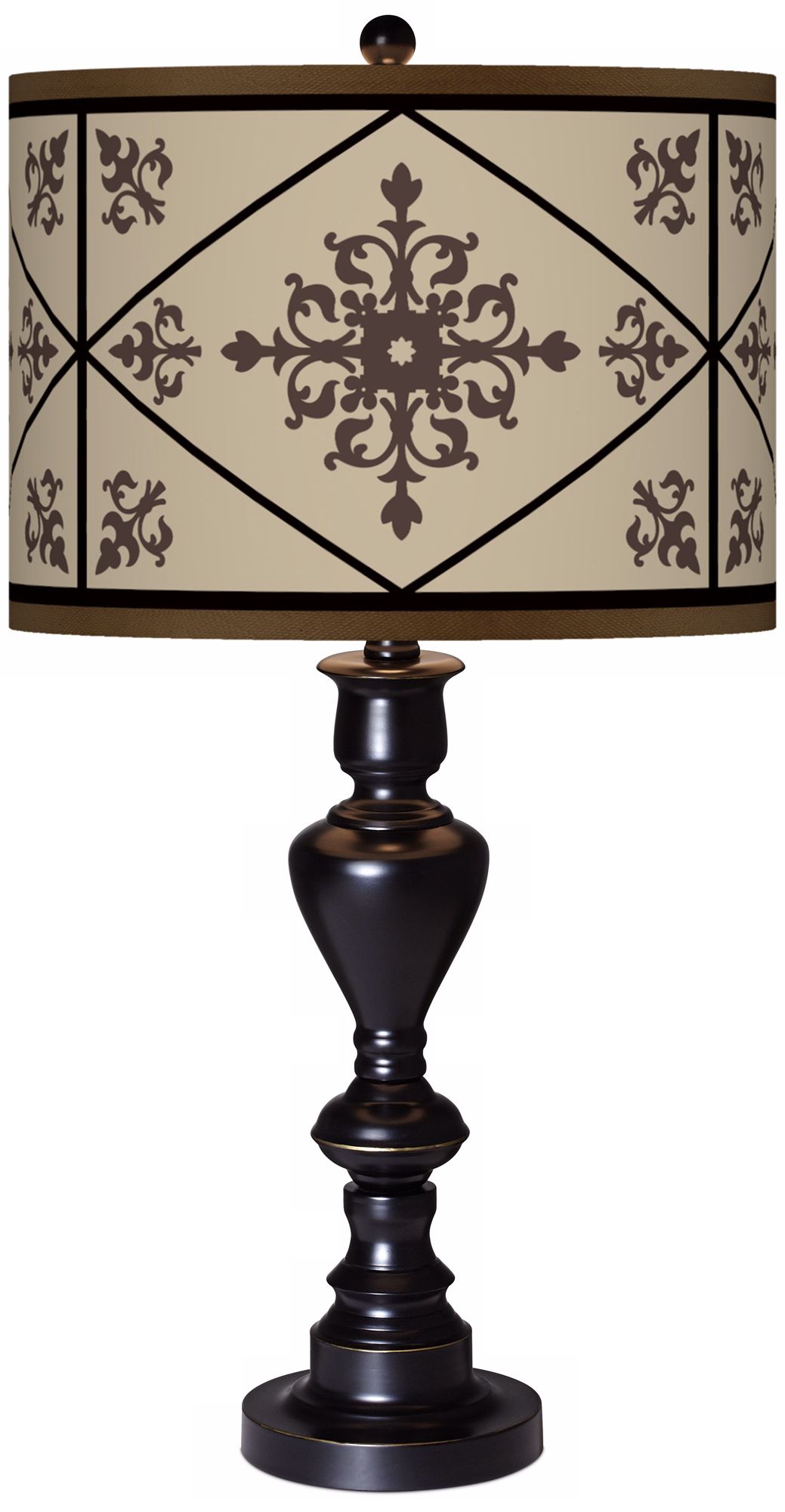Chambly Giclee Glow Black Bronze Table Lamp