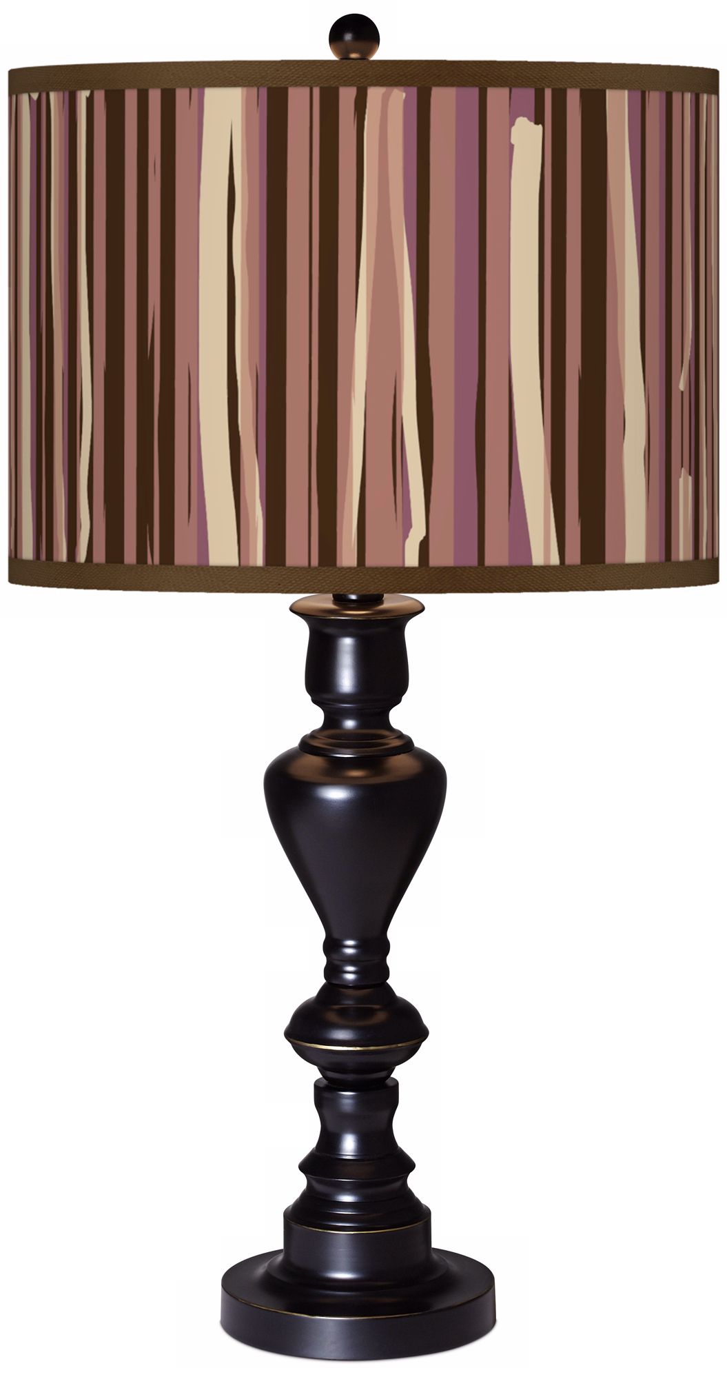 Kalahari Lines Giclee Glow Black Bronze Table Lamp