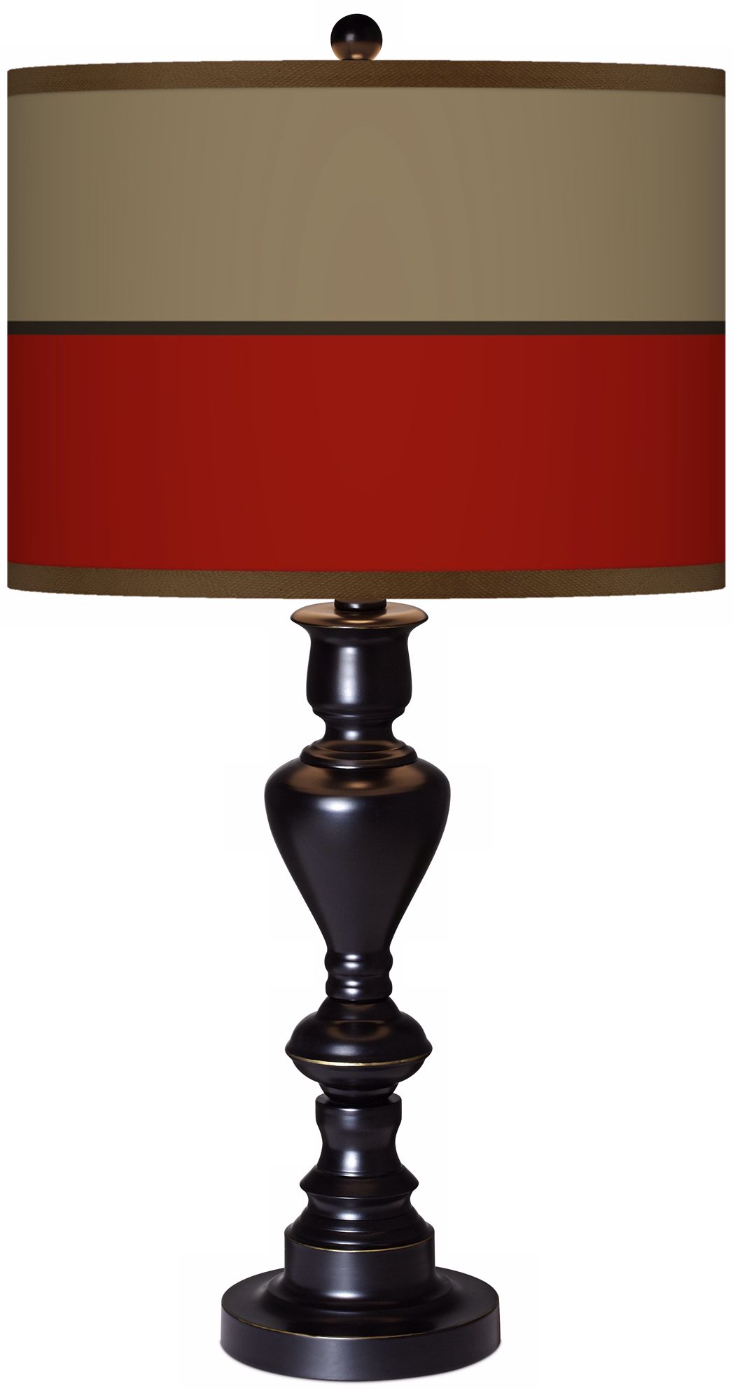 Empire Red Giclee Glow Black Bronze Table Lamp