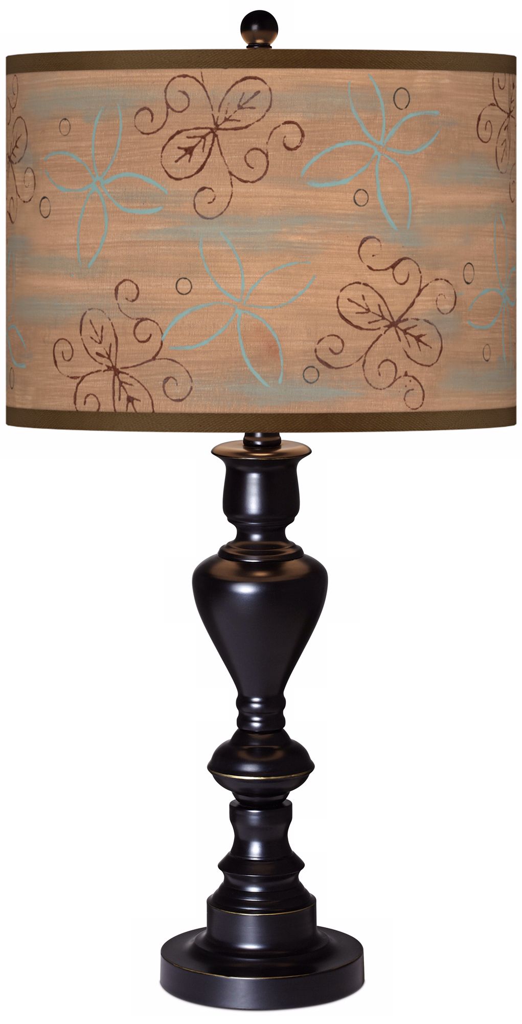 Cedar Lake Giclee Glow Black Bronze Table Lamp