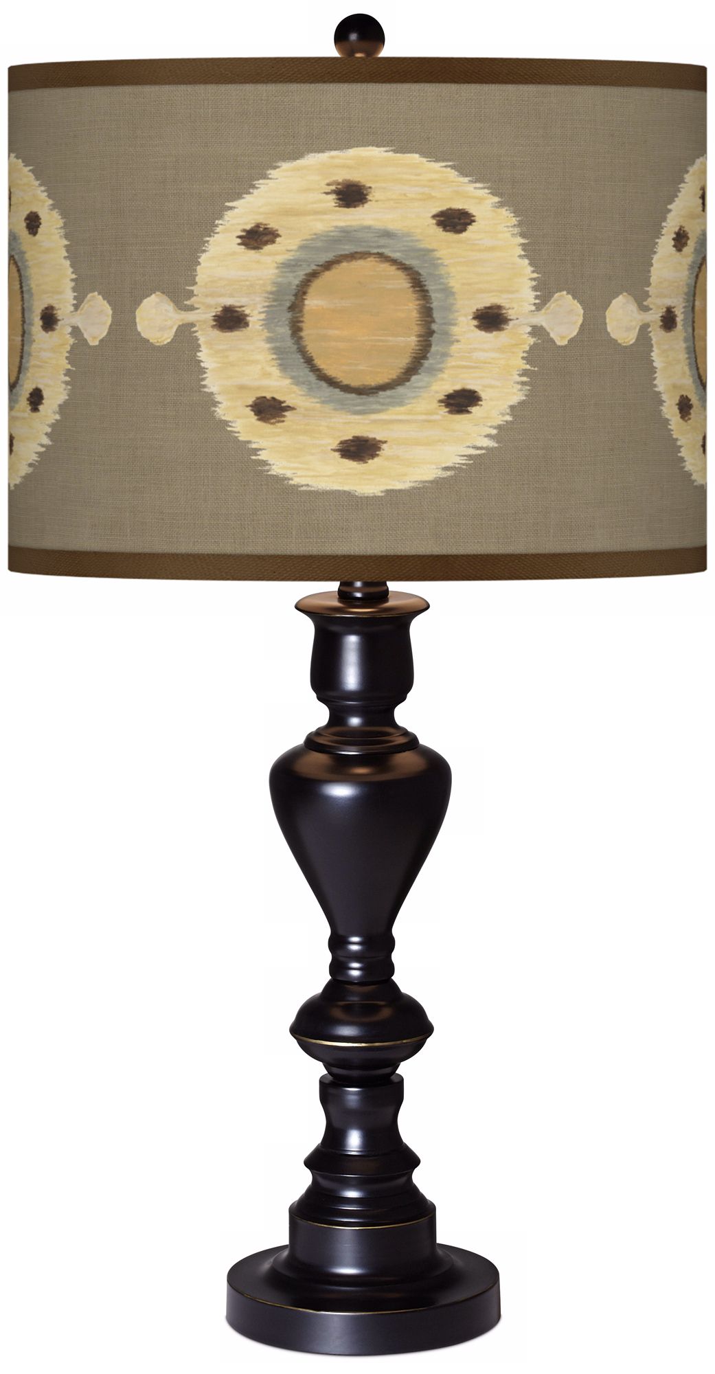 Desert Compass Giclee Glow Black Bronze Table Lamp