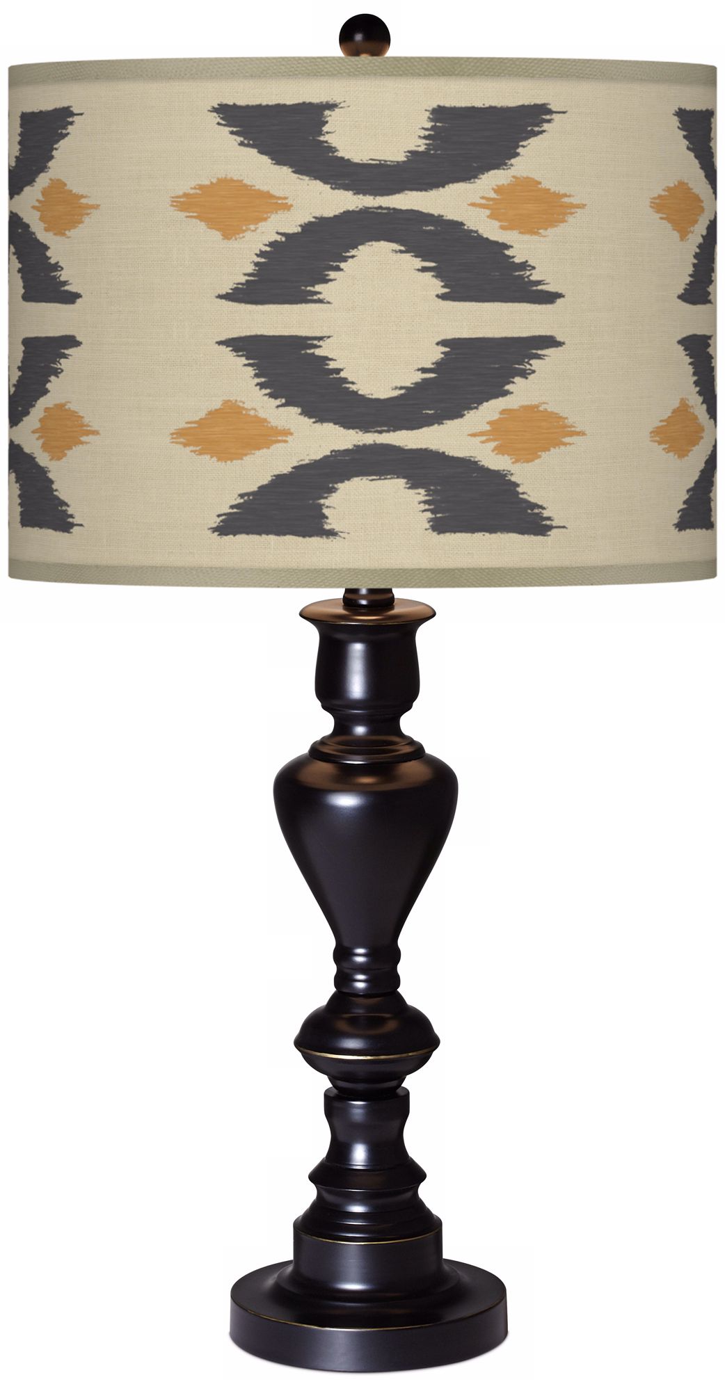 Los Lunas Giclee Glow Black Bronze Table Lamp