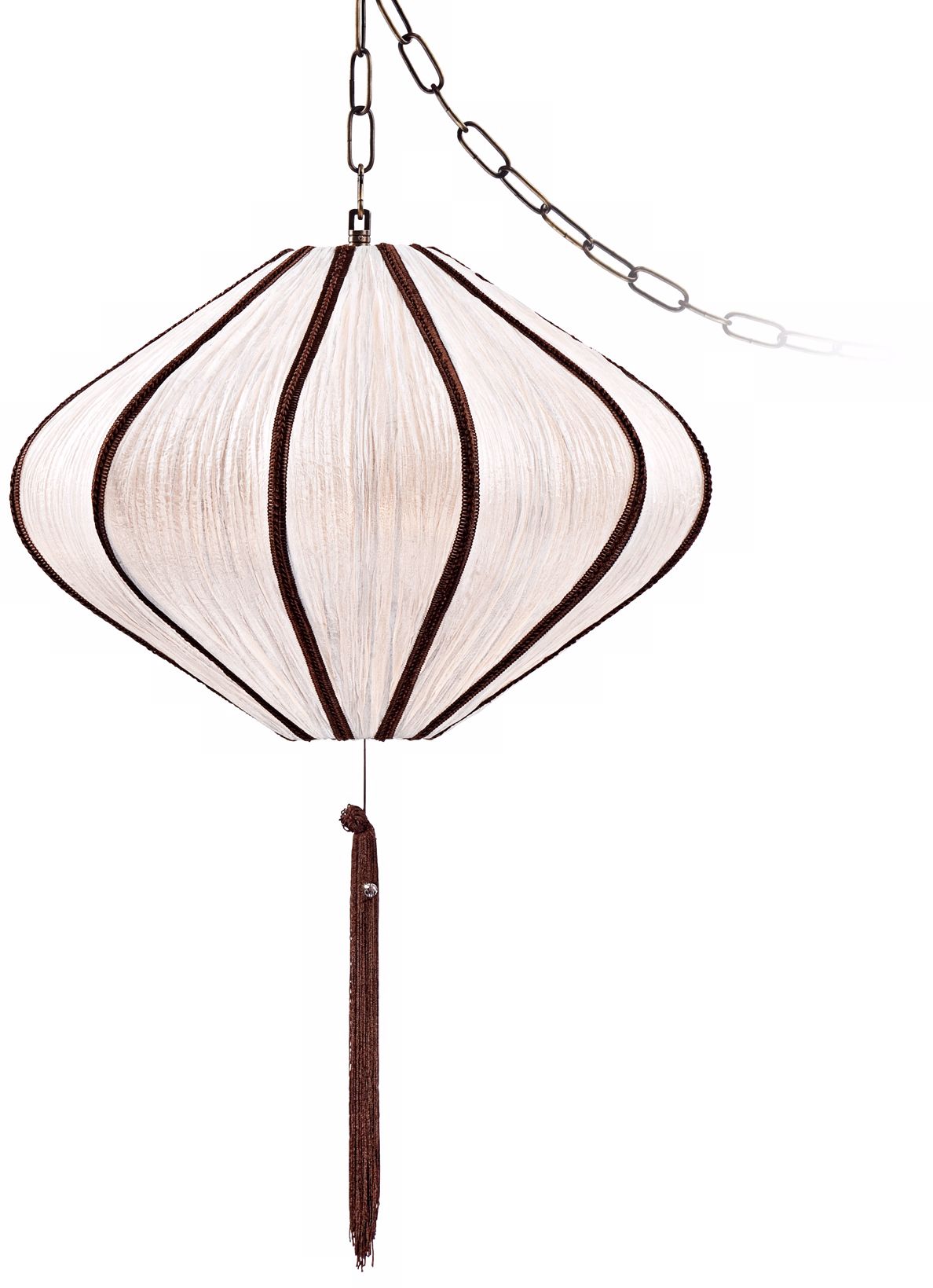 Song Ivory 19" Wide Swag Style Plug-In Chandelier