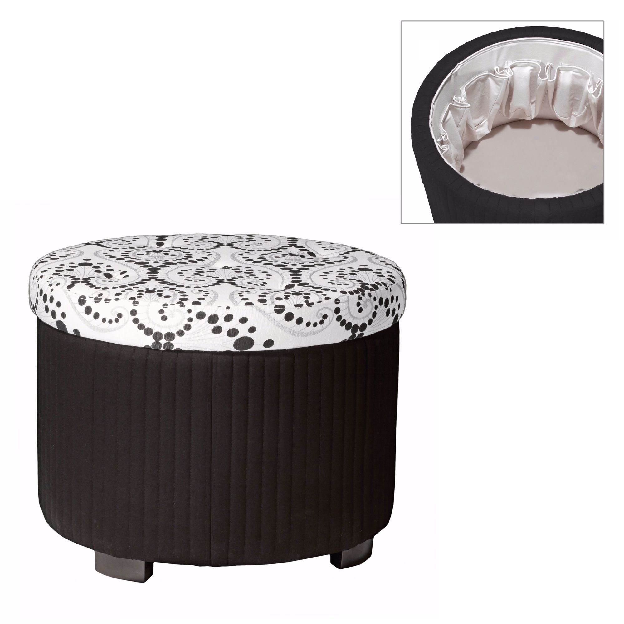 Amigo Paisley Shoe Storage Ottoman