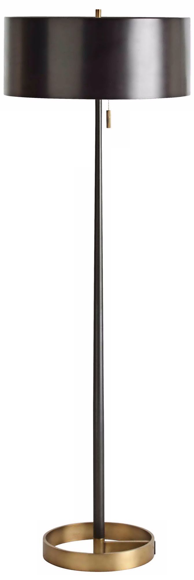 Arteriors Home Violetta Brass and Black Iron Floor Lamp