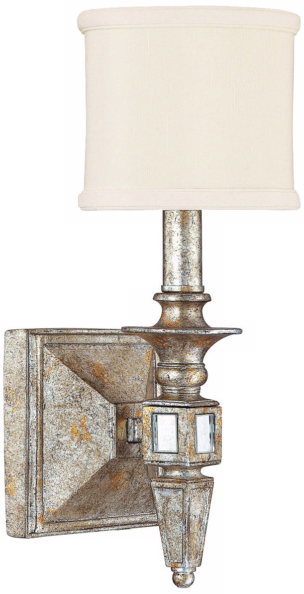 Palazzo 5 1/4" Wide Silver and Gold Leaf Wall Sconce