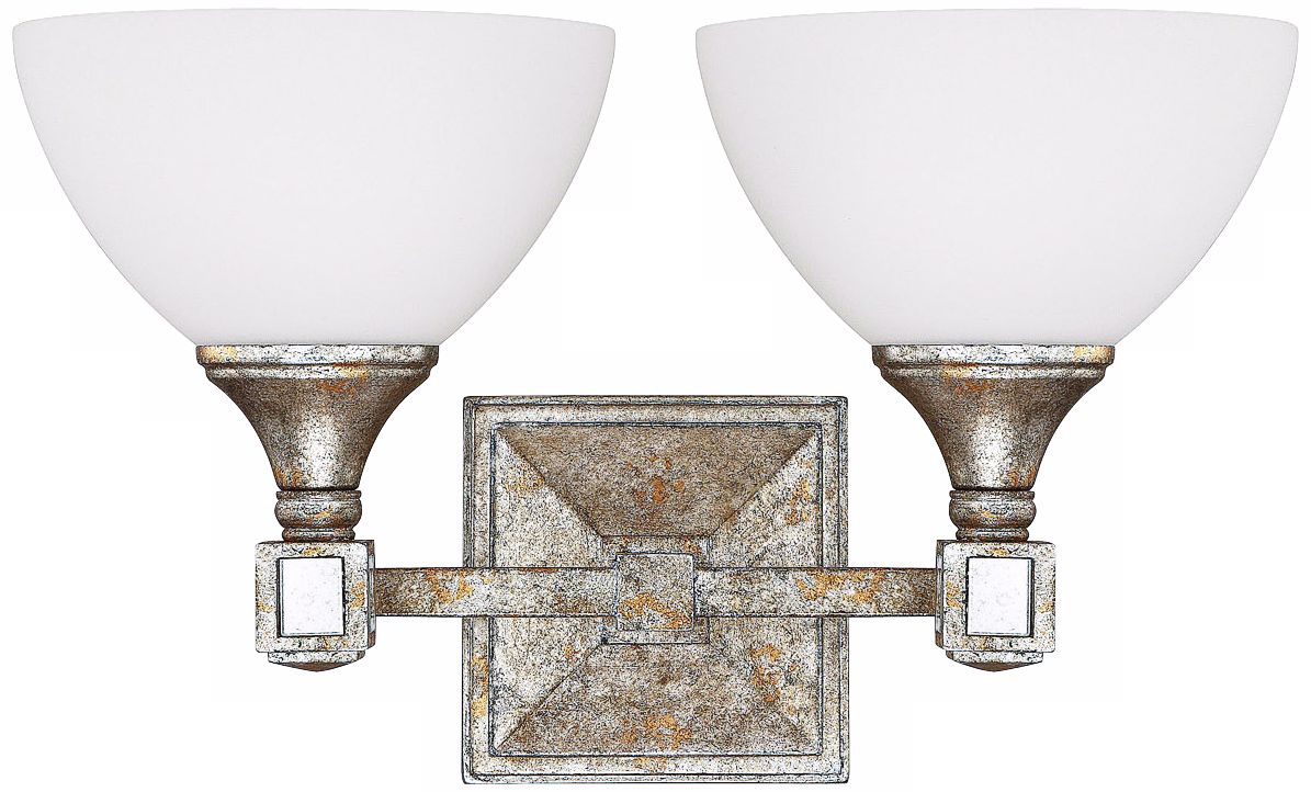 Palazzo 16" Wide Silver and Gold Leaf Wall Sconce