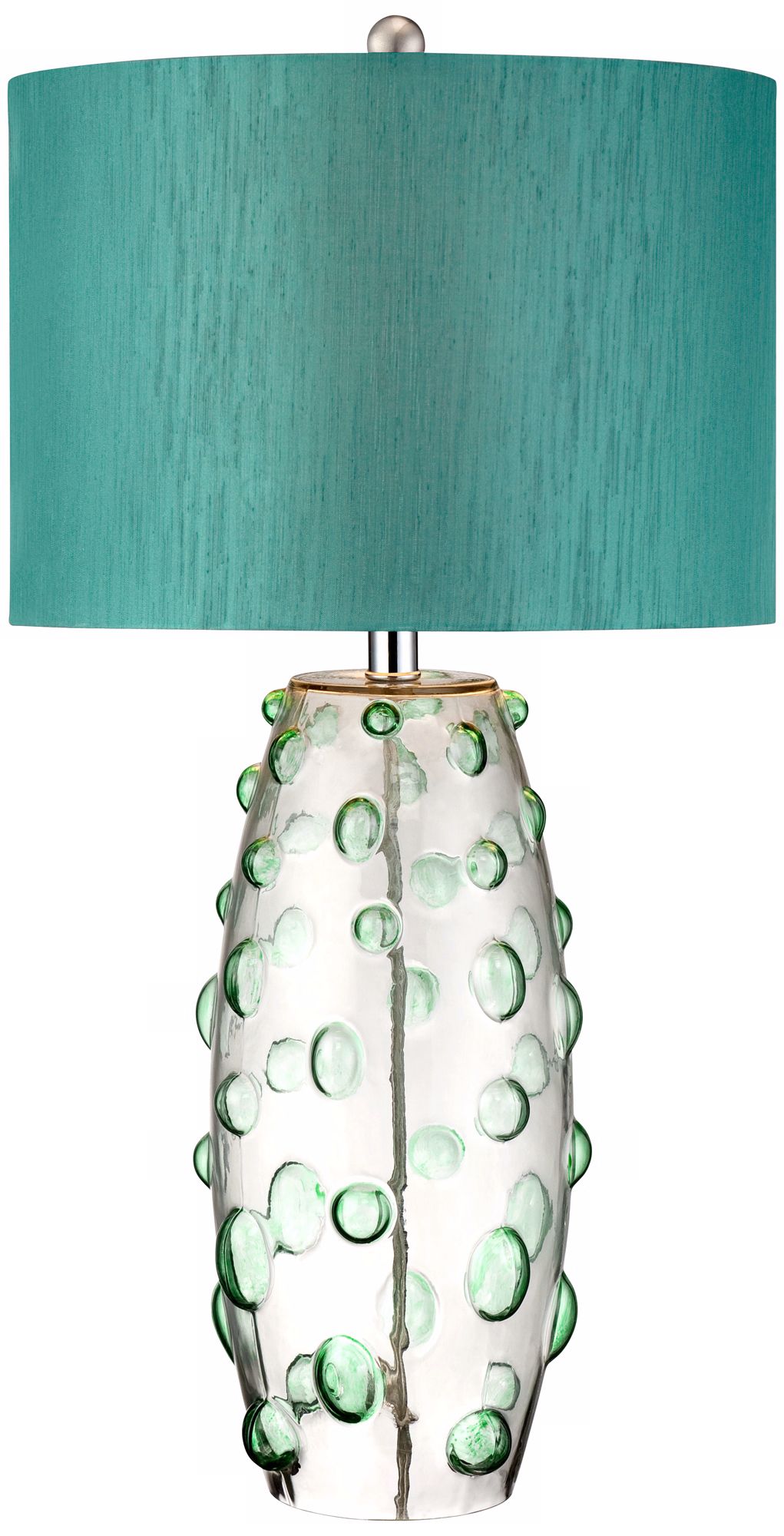 Possini Euro Faroe Teal Art Glass Table Lamp