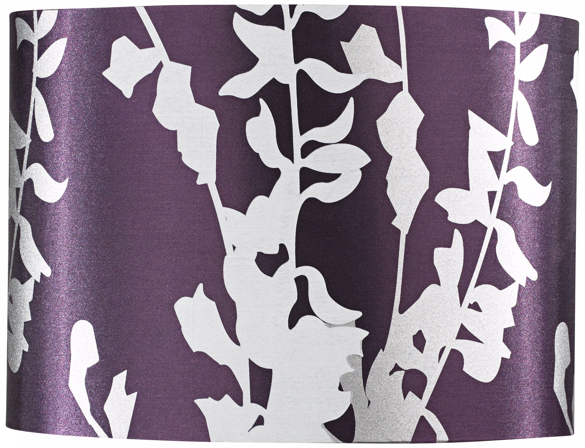 Plum and Silver Oval Lamp Shade 7.5/13x7.5/13x9.5 (Spider)