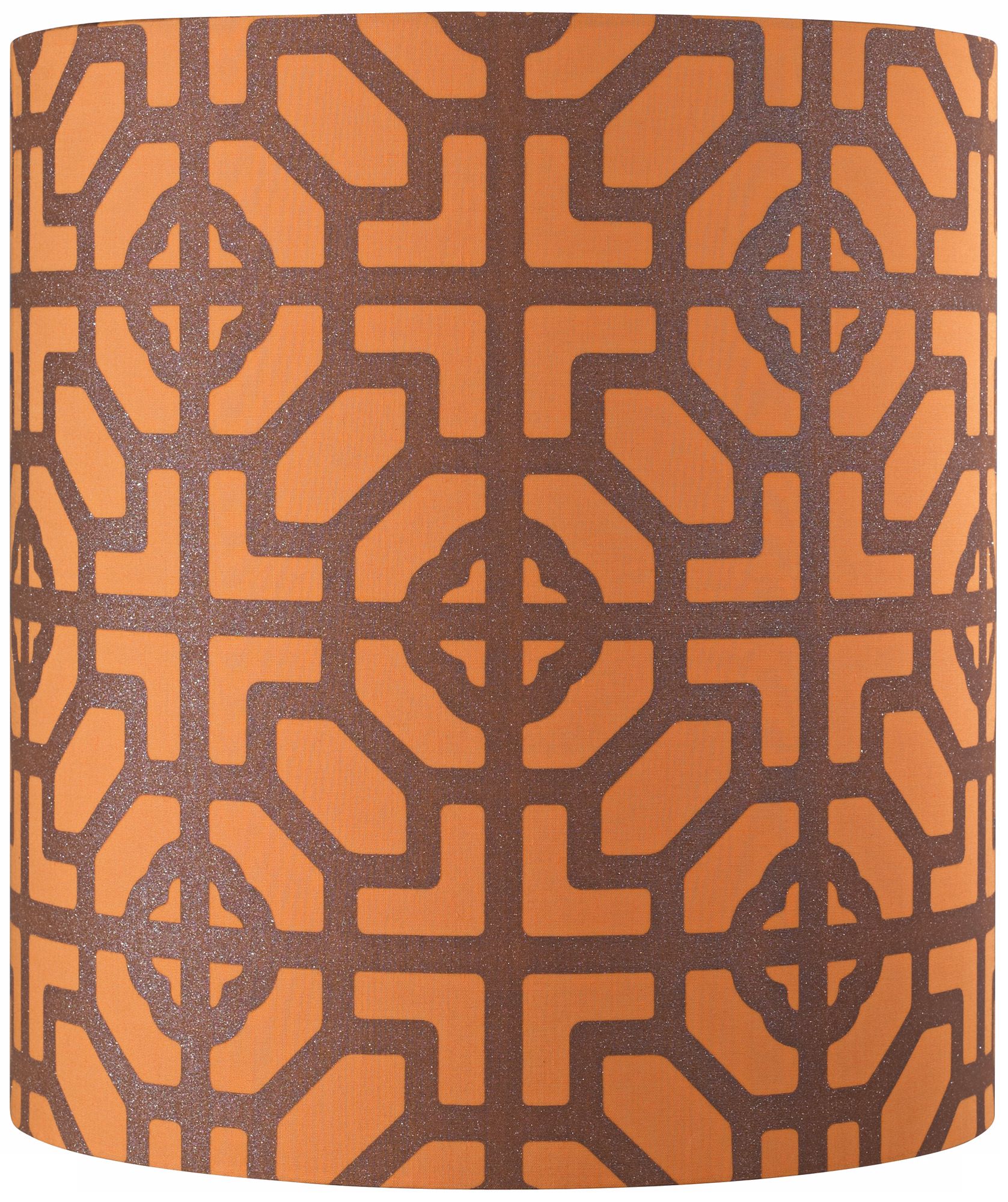 Geometric Shapes Orange Lamp Shade 11.5x11.5x12.5 (Spider)