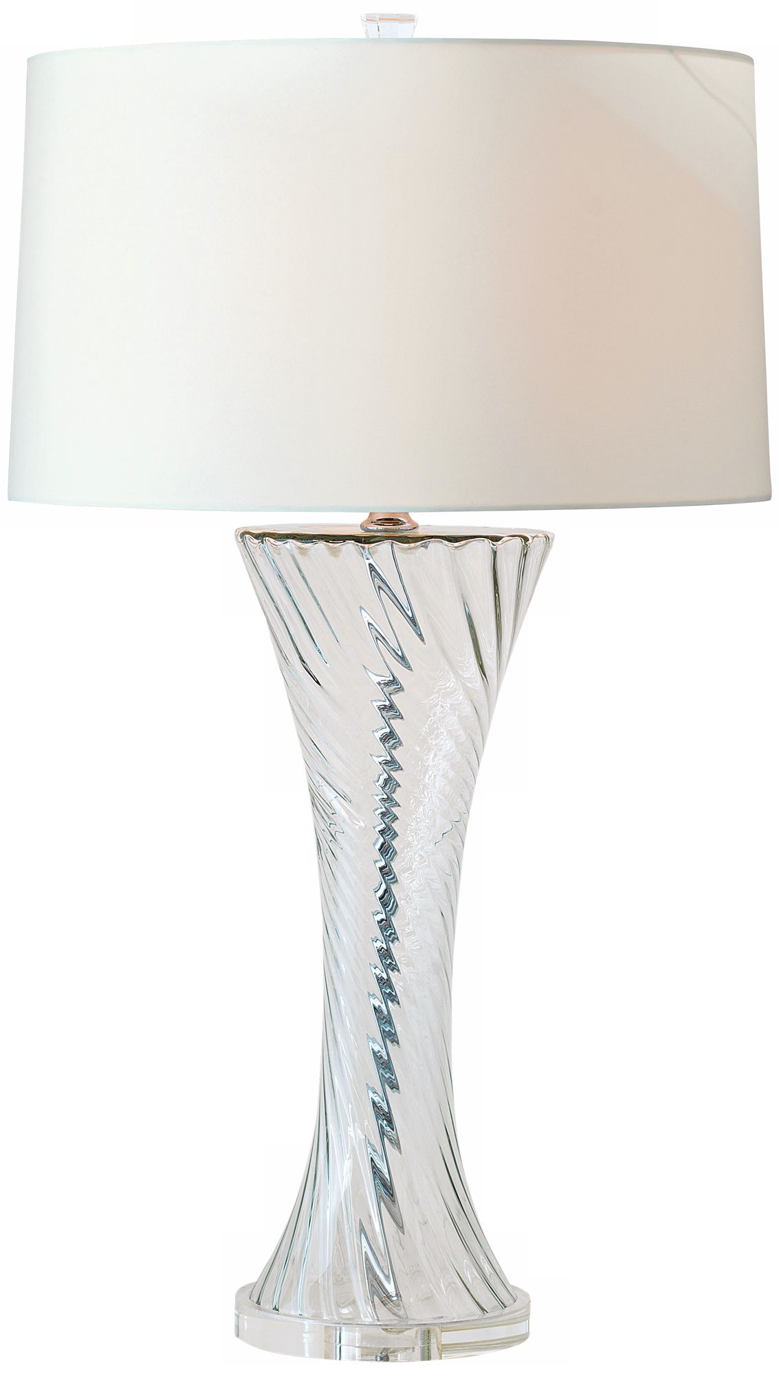 Bella Swirl Clear Glass Table Lamp